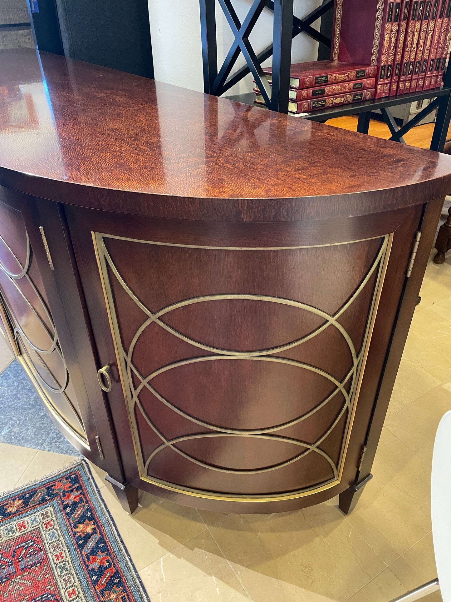 Hickory Chair Demilune AS IS (0F1005)