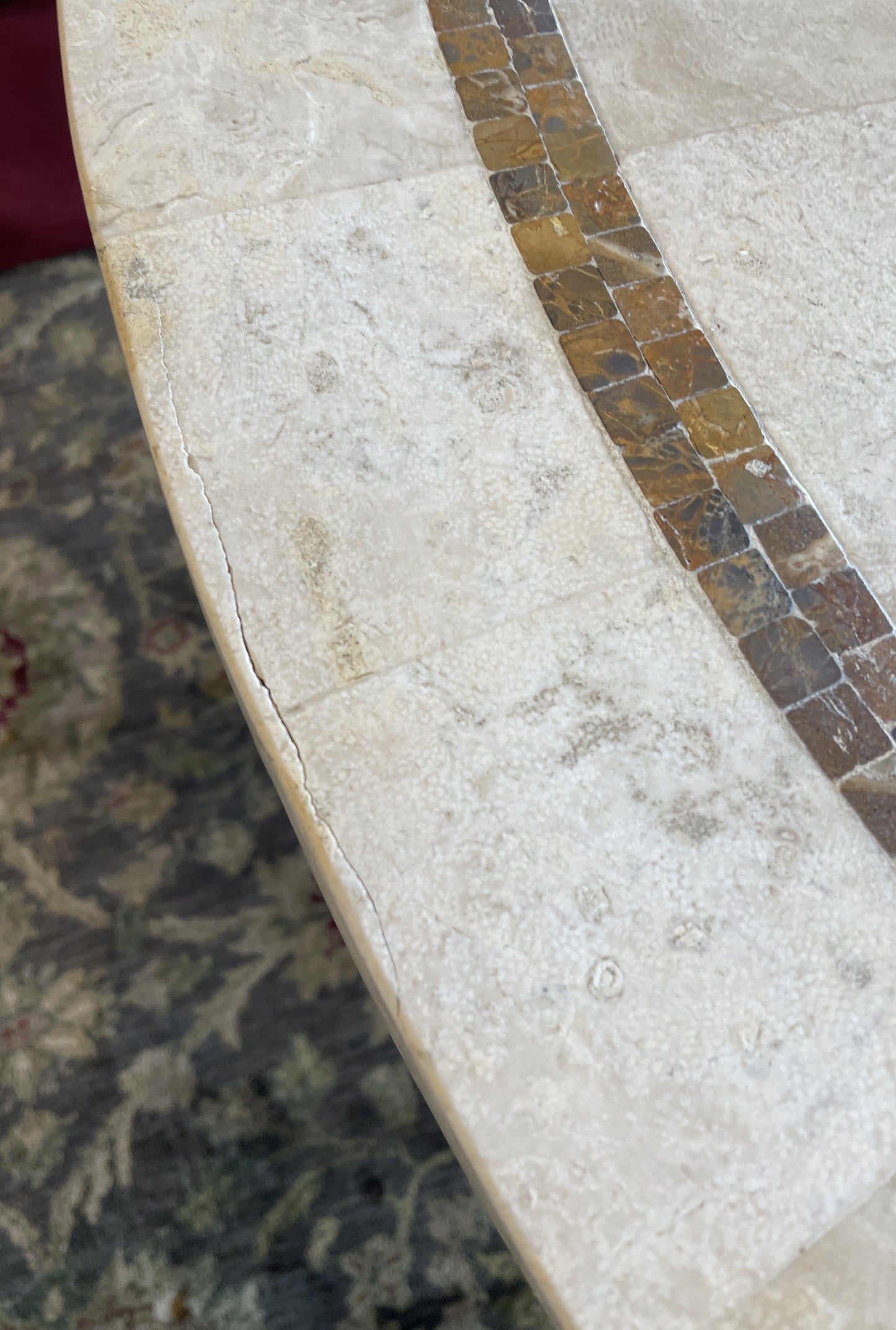 Faux Stone Top Round Dining Table (0N2004)