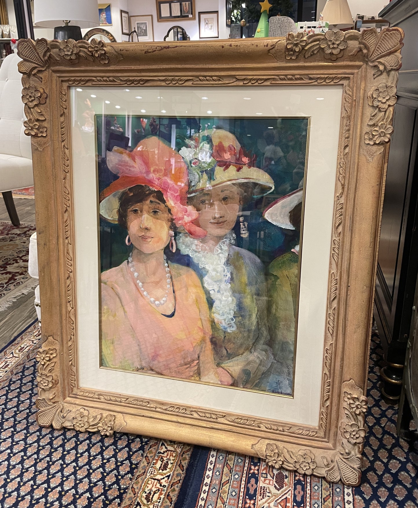 Peg Sindelar Watercolor, "Two Women" (0JJ001)