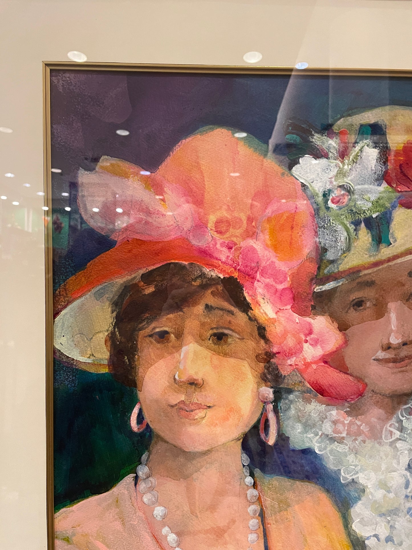 Peg Sindelar Watercolor, "Two Women" (0JJ001)