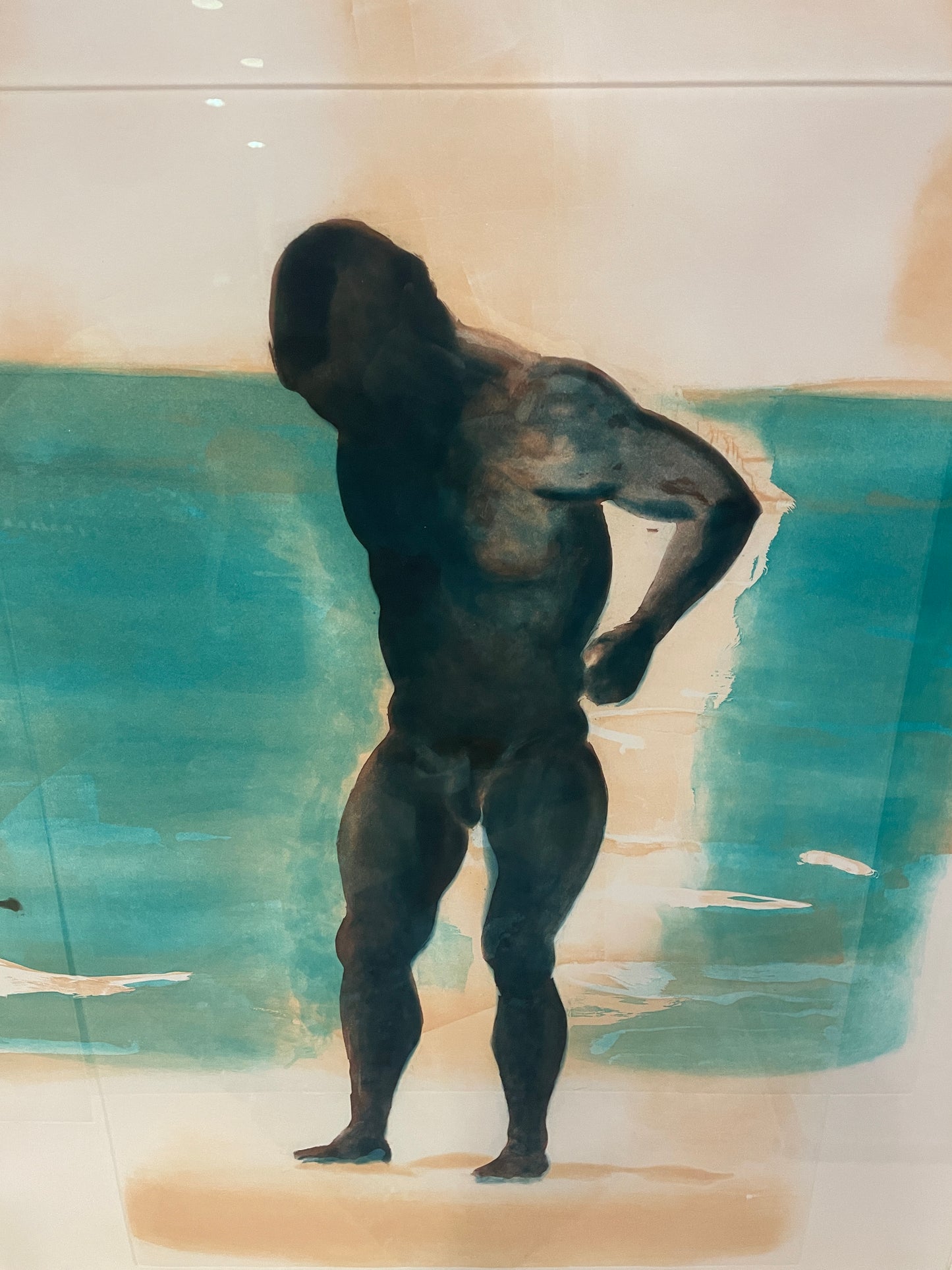 Eric Fischl (c1989) "Dark Figure" 59/100 Aquatint (0JL003)