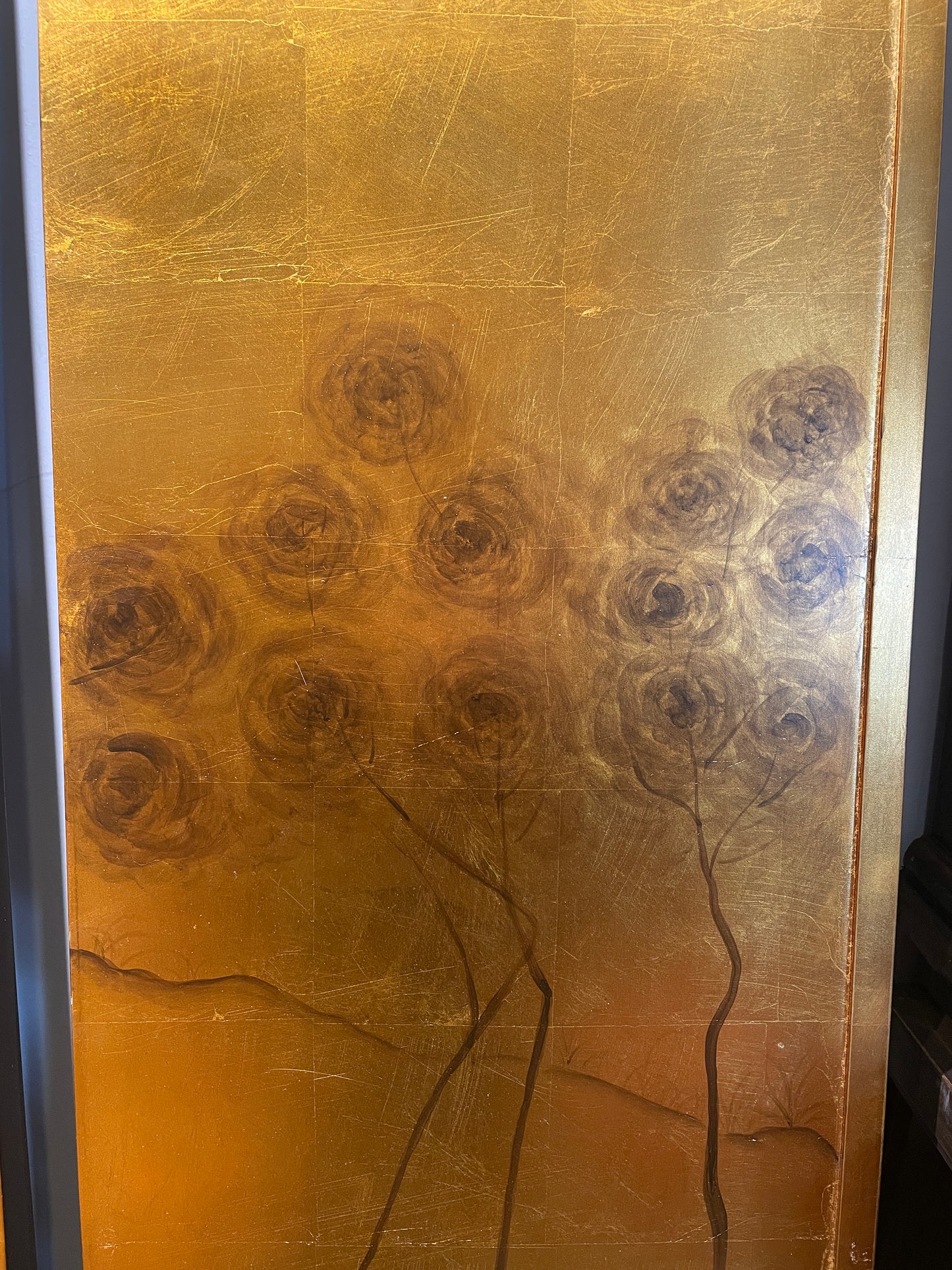 Chelsea House Four Panel Wall Installation, Floral and gilt (0JC009)
