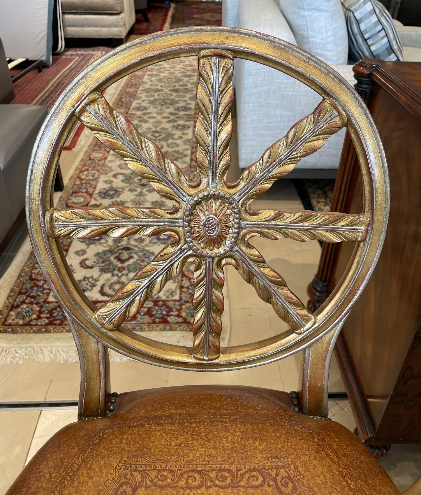 Theodore Alexander Hollywood Regency Gilt Music Chair (Two available 0N5003 and 0N5004)