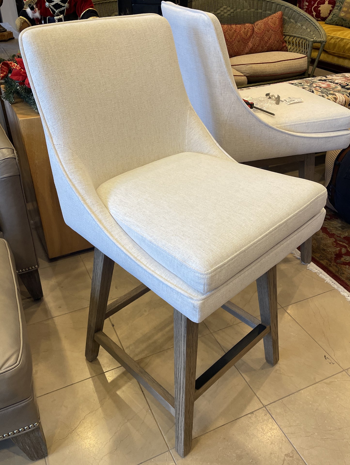 Arhaus "Lunden" Swivel Counter Height Barstool (Two available) (0JK001)