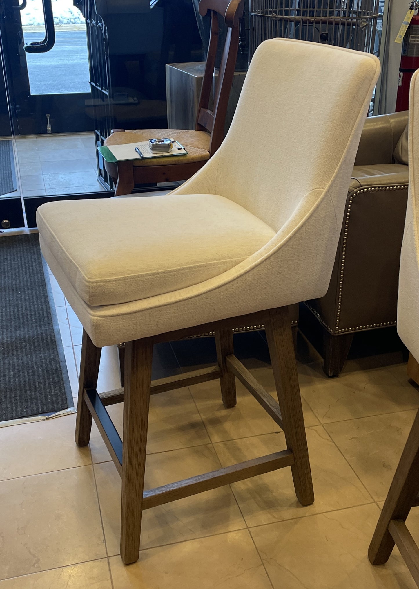 Arhaus "Lunden" Swivel Counter Height Barstool (Two available) (0JK001)