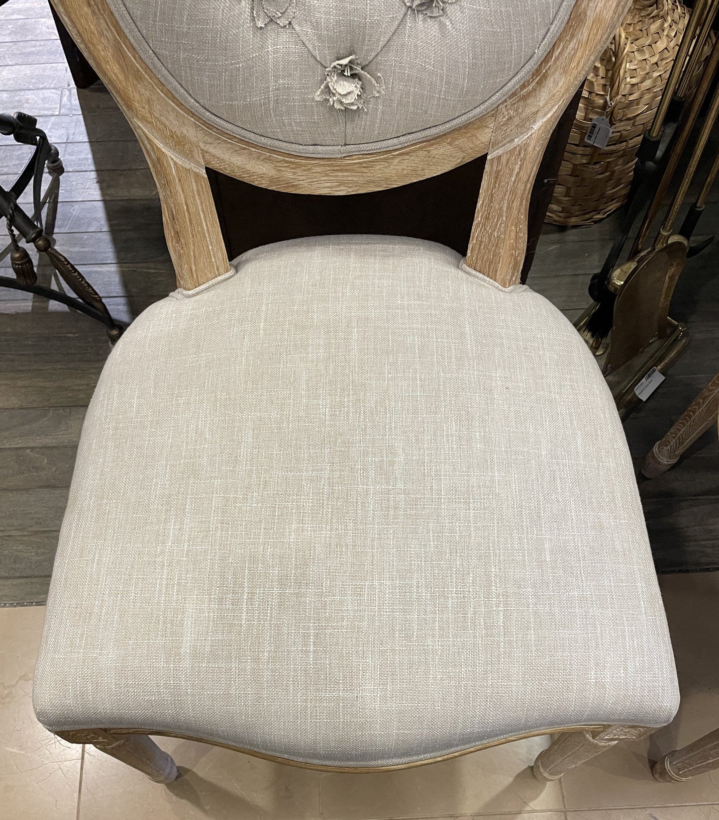 Oval Back Linen Chair (Two available 0N5007 and 0N5008)