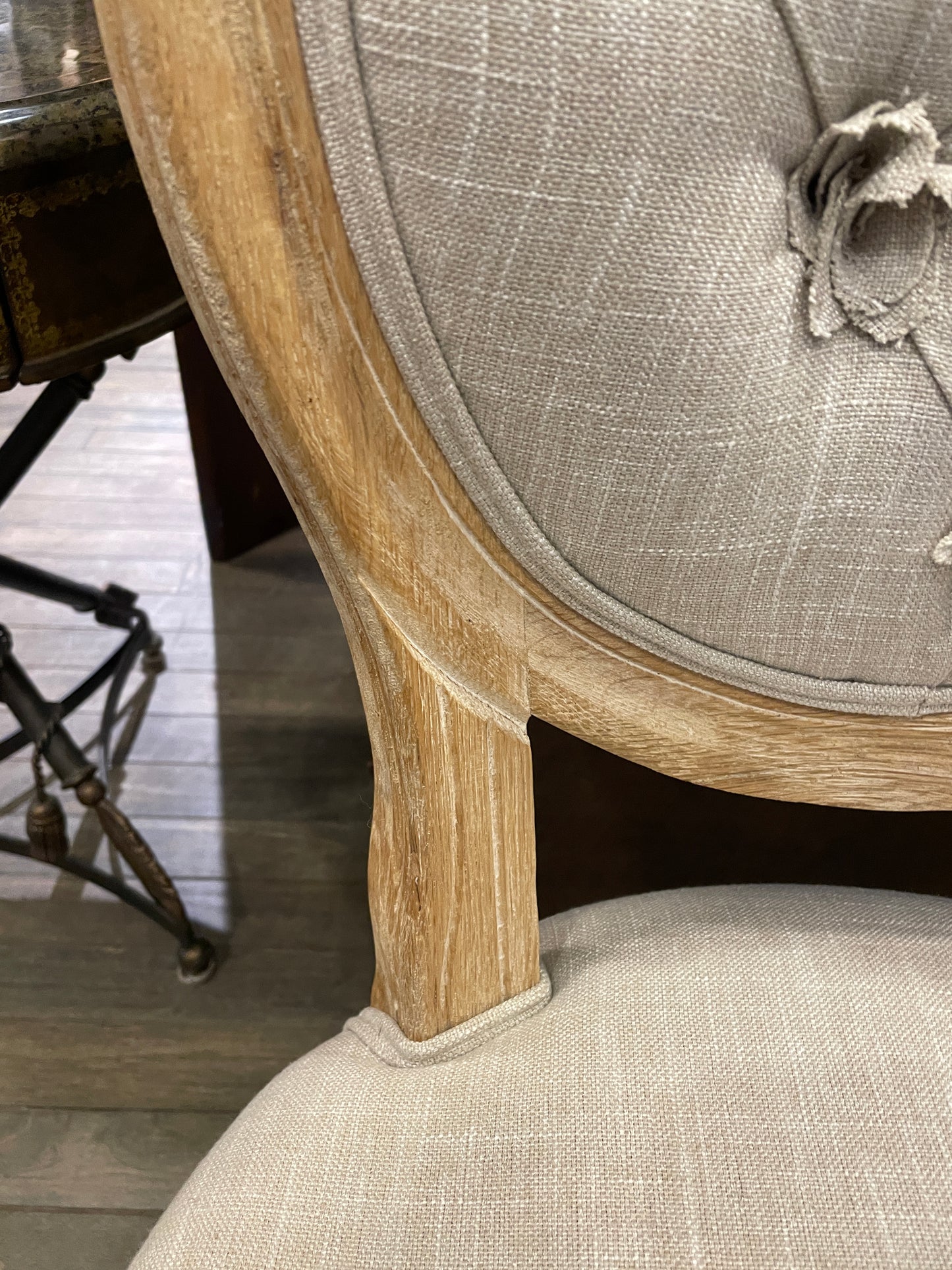 Oval Back Linen Chair (Two available 0N5007 and 0N5008)