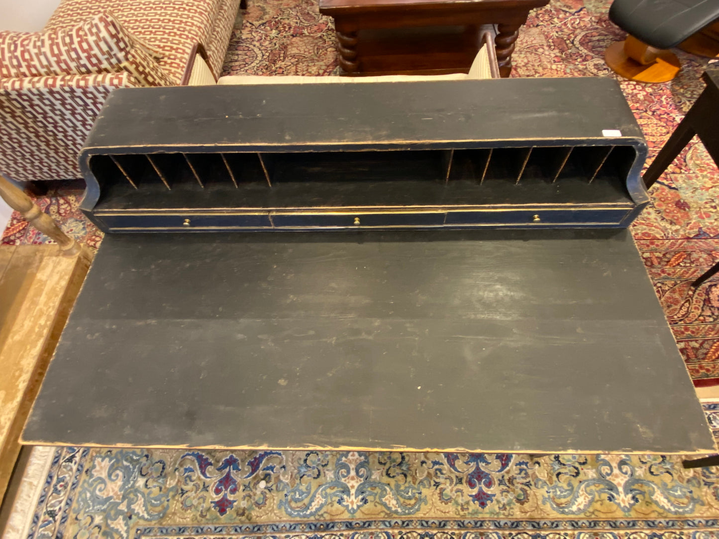 Antique Black Old Plank Rd Desk (26597)