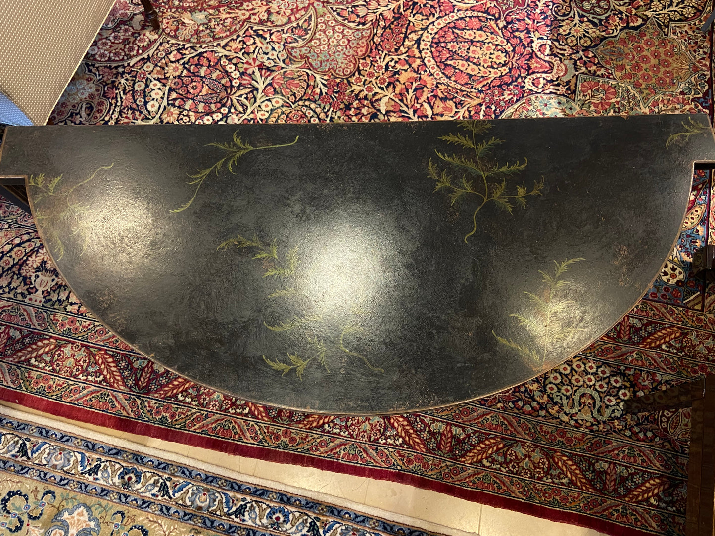 Black Patina Demilune Table (26550)