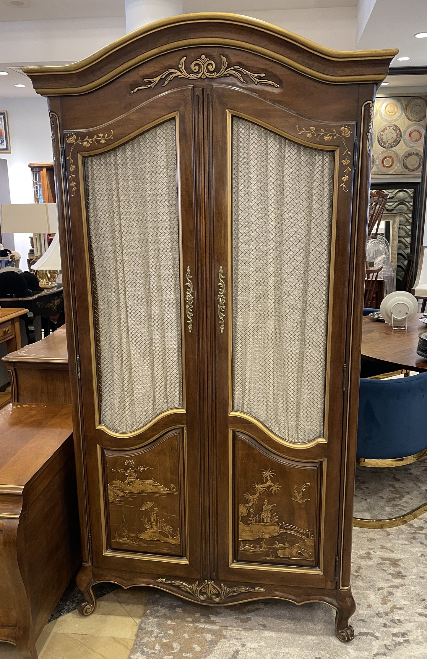 White Furniture Company Chinoiserie Bedroom Suite, AS IS (0JO007)