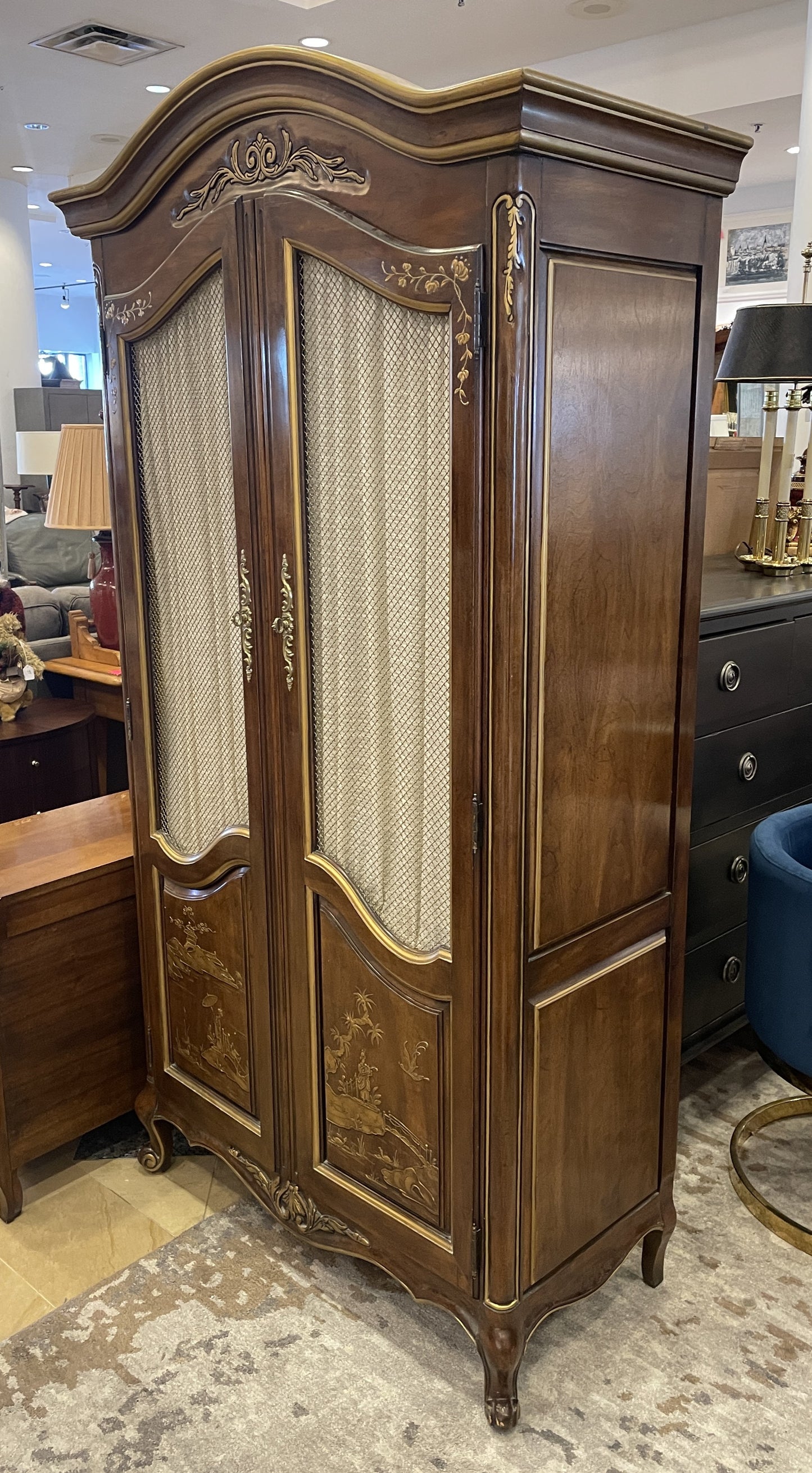 White Furniture Company Chinoiserie Bedroom Suite, AS IS (0JO007)