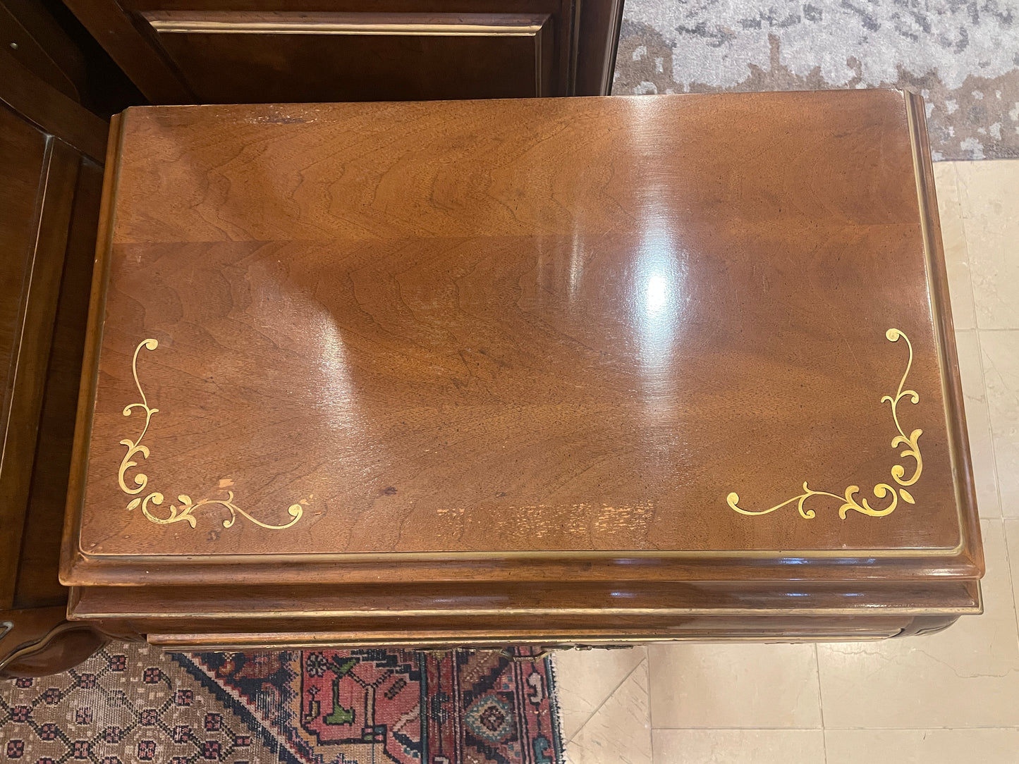 White Furniture Company Chinoiserie Bedroom Suite, AS IS (0JO007)