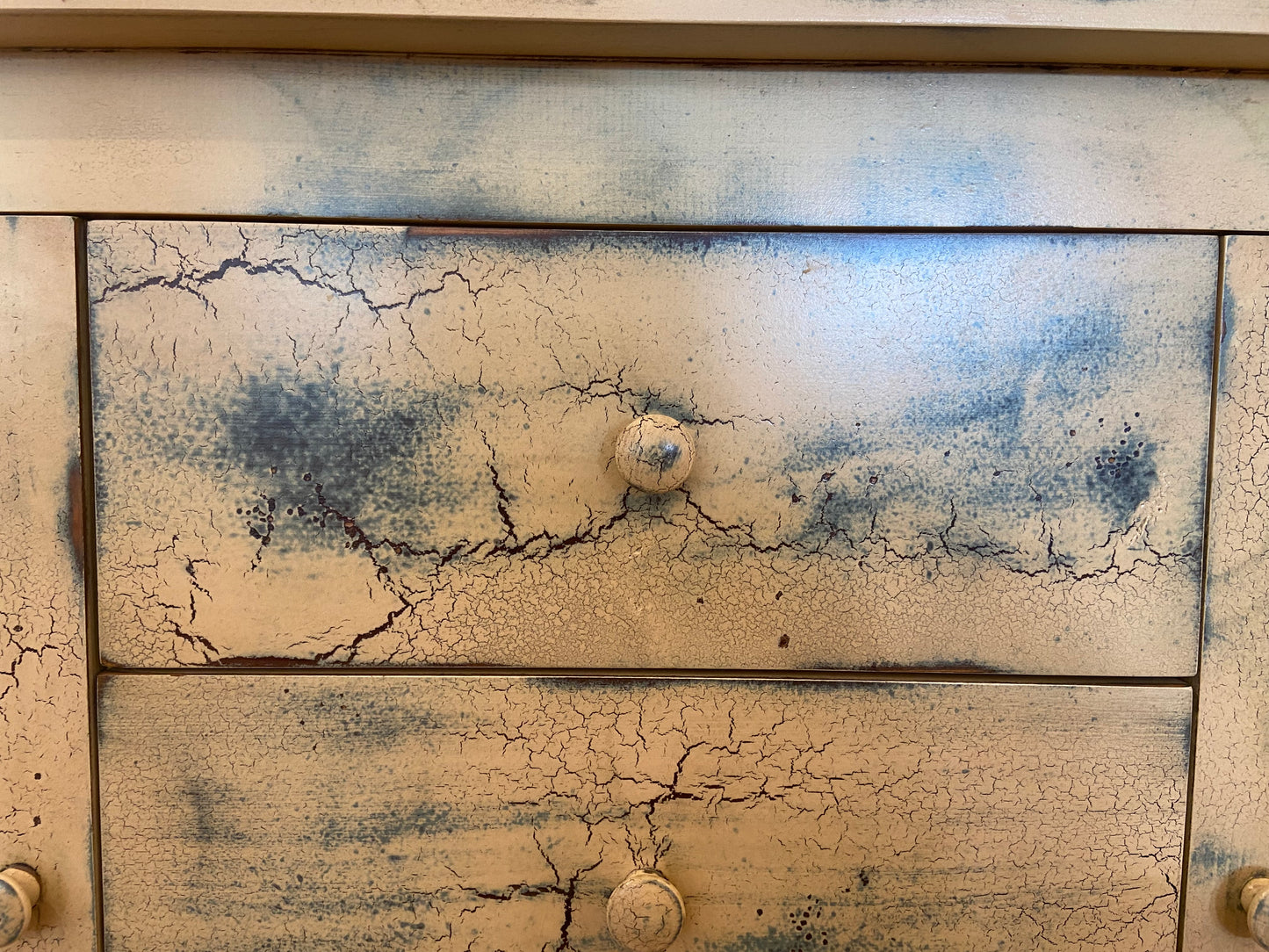 Yellow Distressed Sideboard