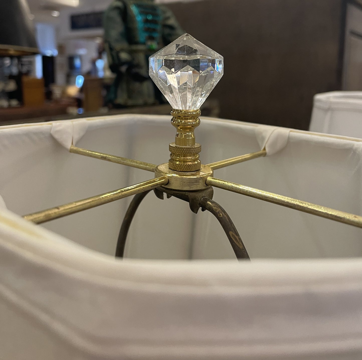 Pr. French Neoclassical Cut Crystal Lamps, attr: Baccarat/Saint Louis (0JO001)