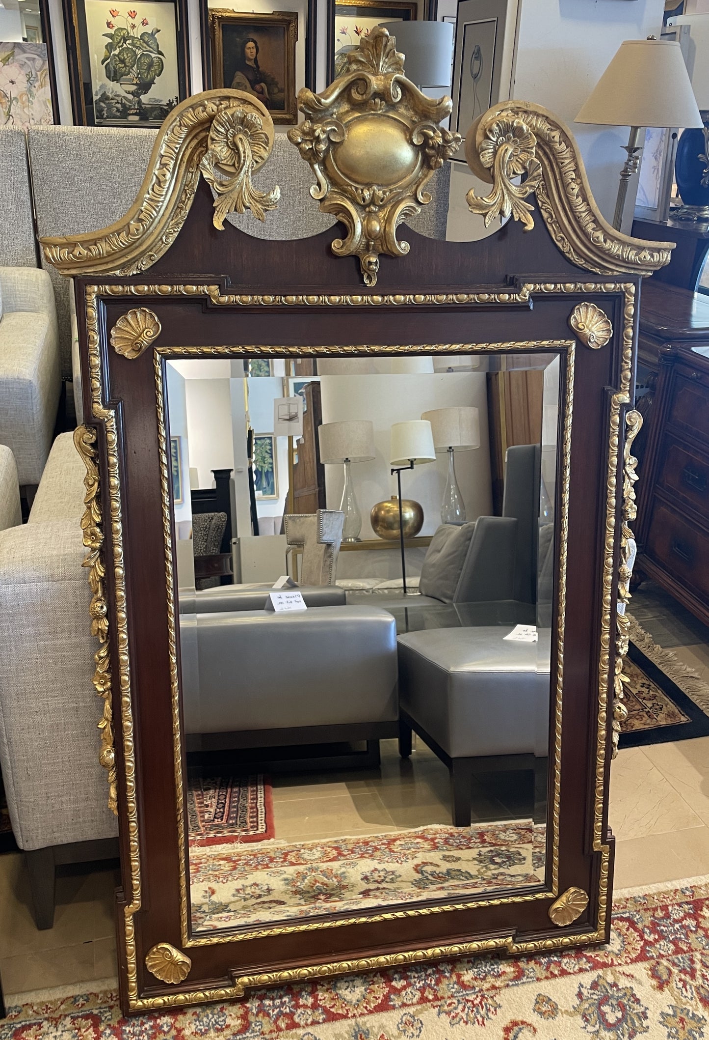 Friedman Brothers Georgian Revival Mirror, Hand carved and gilded (02J00L)