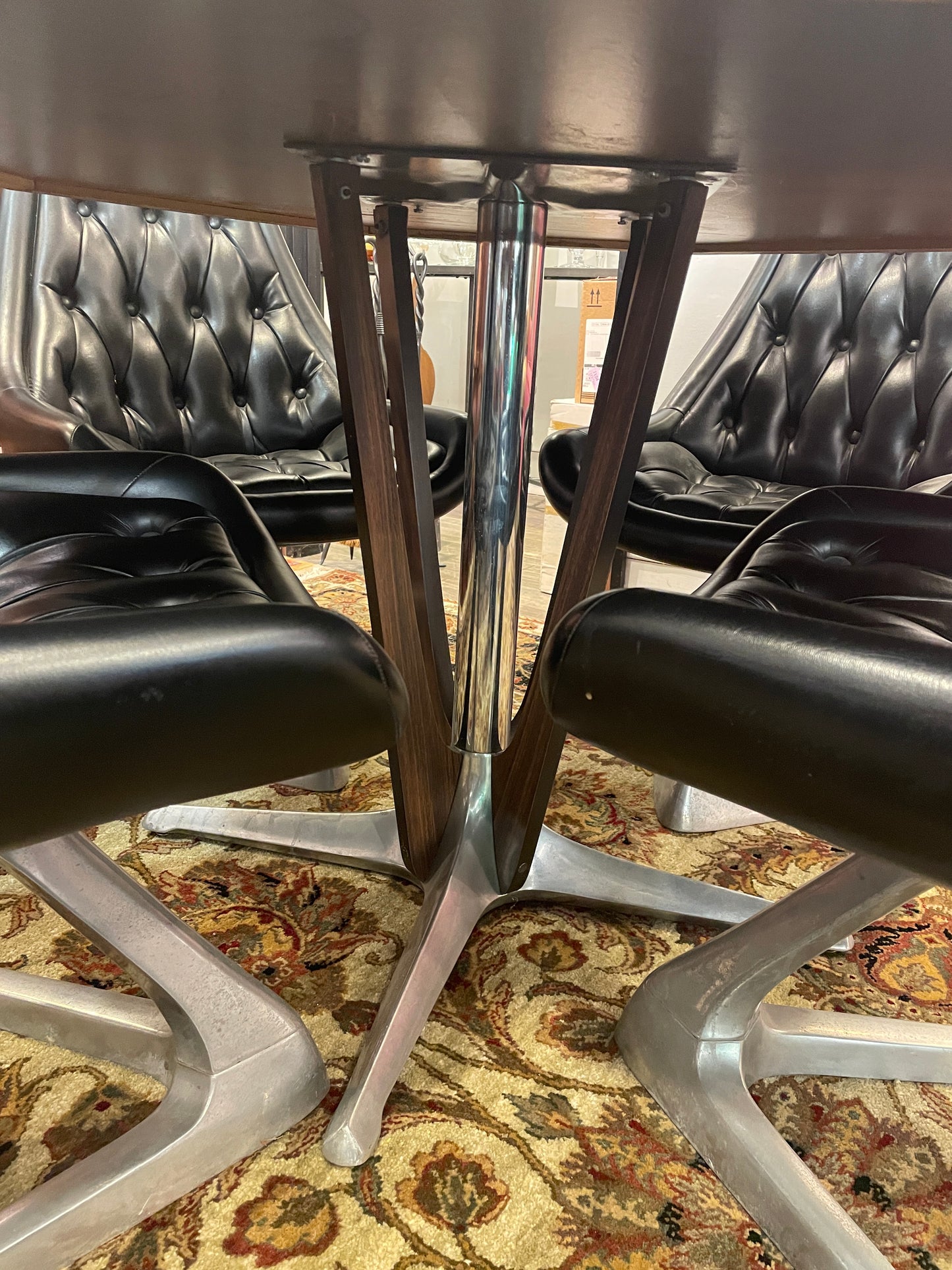 Vladimir Kagan for Chromecraft "Sculpta" Table and Chairs, Star Trek (0JO002)