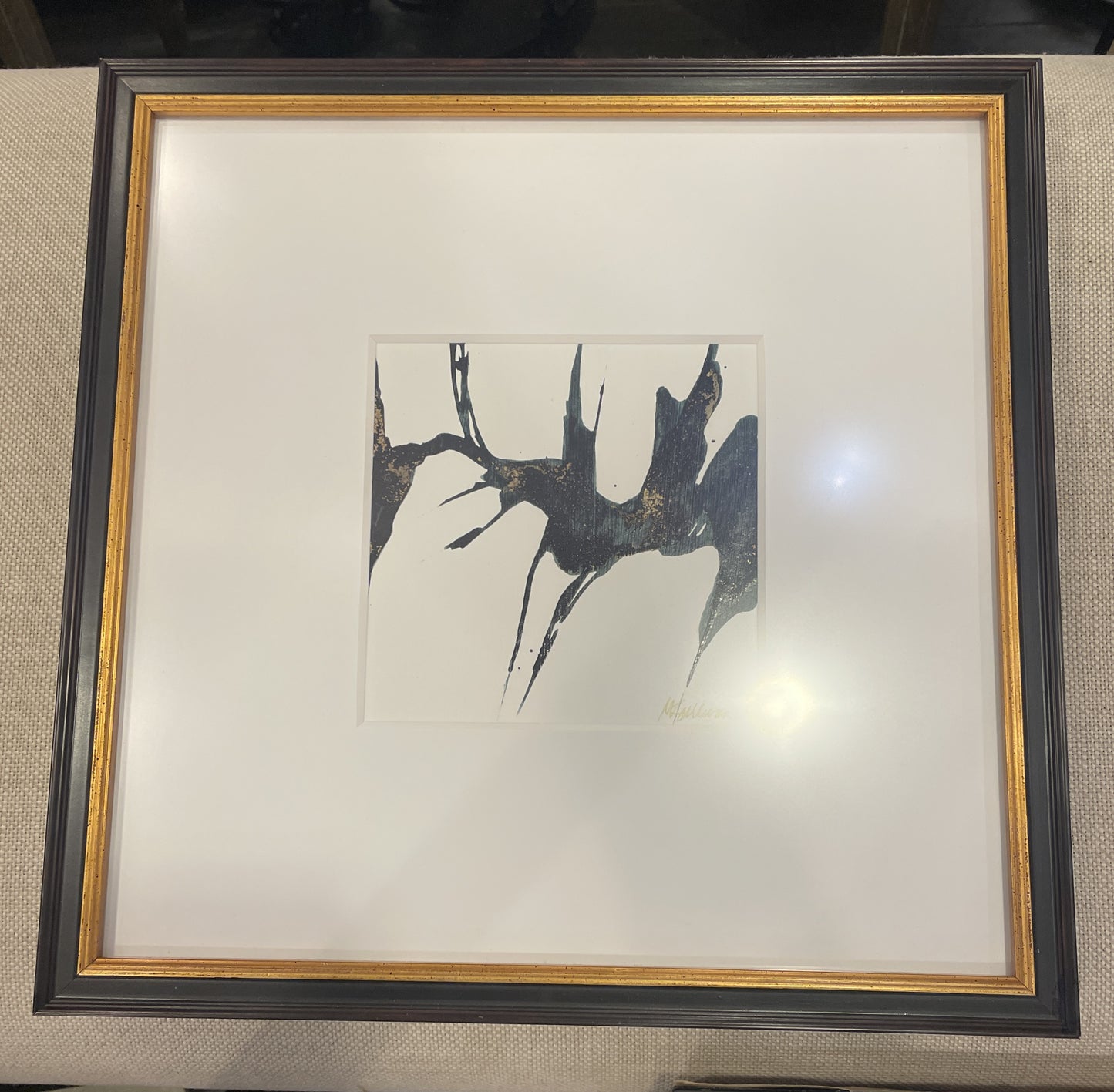 Mary Sullivan (1937-2024) "Shift" Ink and Gold Dust (0N9002)