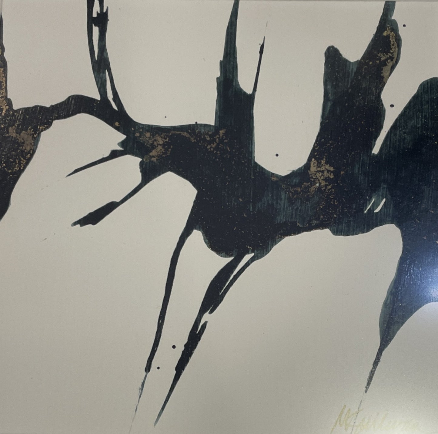 Mary Sullivan (1937-2024) "Shift" Ink and Gold Dust (0N9002)