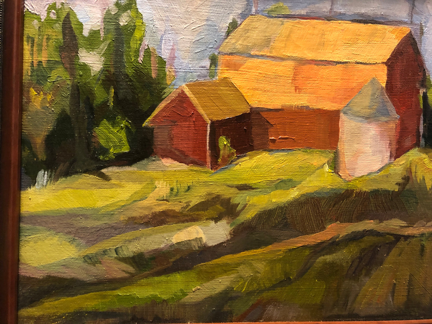 Nora Boedecker Farm Scene Oil On Canvas
