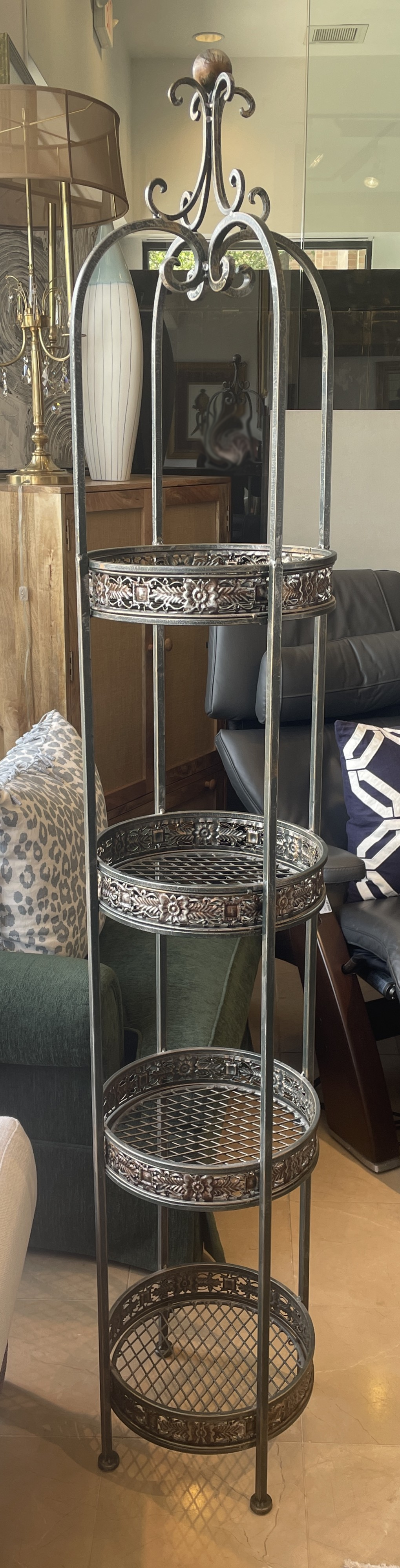 Metal Cylindrical Etagere (0N800C)