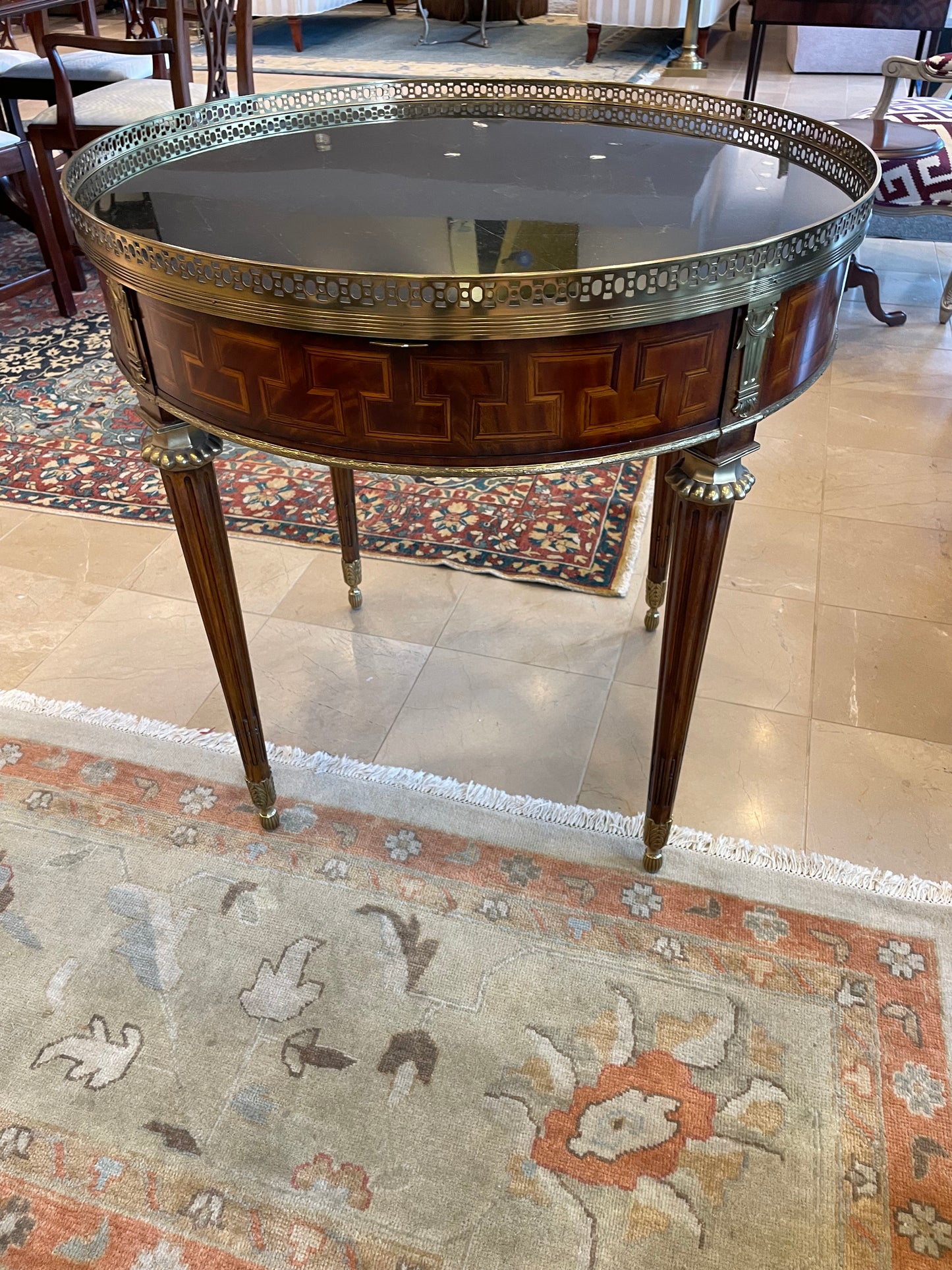 Maitland Smith Marble Top Mosaic Center Table