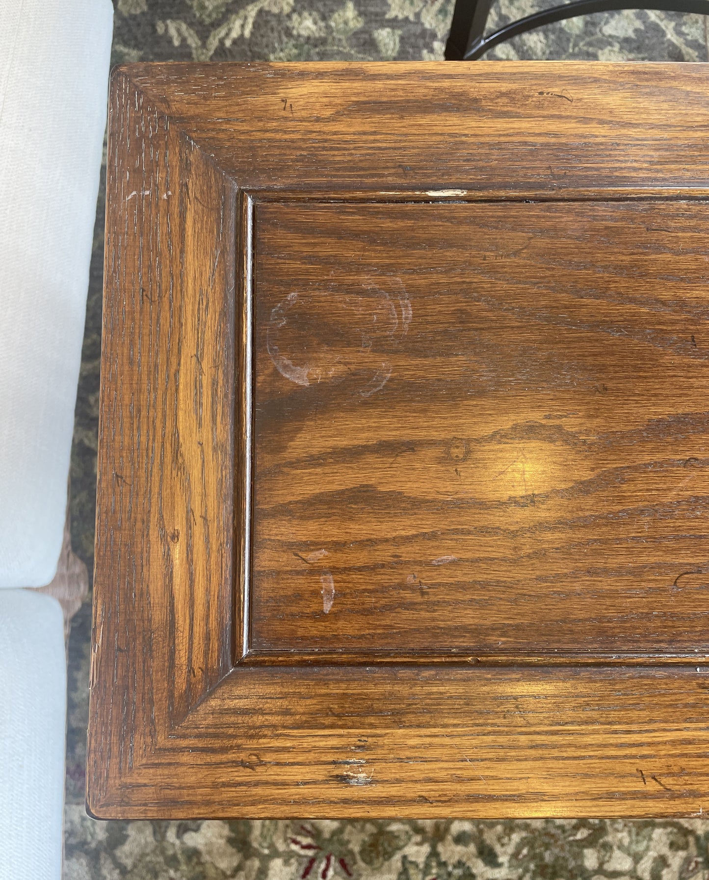 Tudor Revival Small Console with Iron Base, AS IS (0N800B)