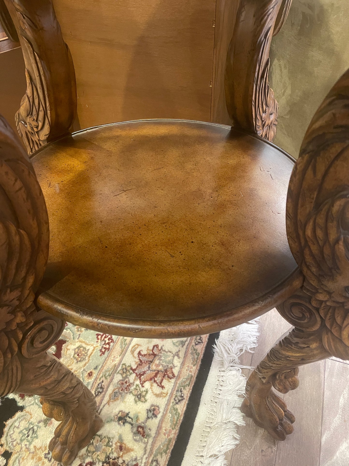 Maitland Smith Figural Head End Table, Two Tier (0JQ001)