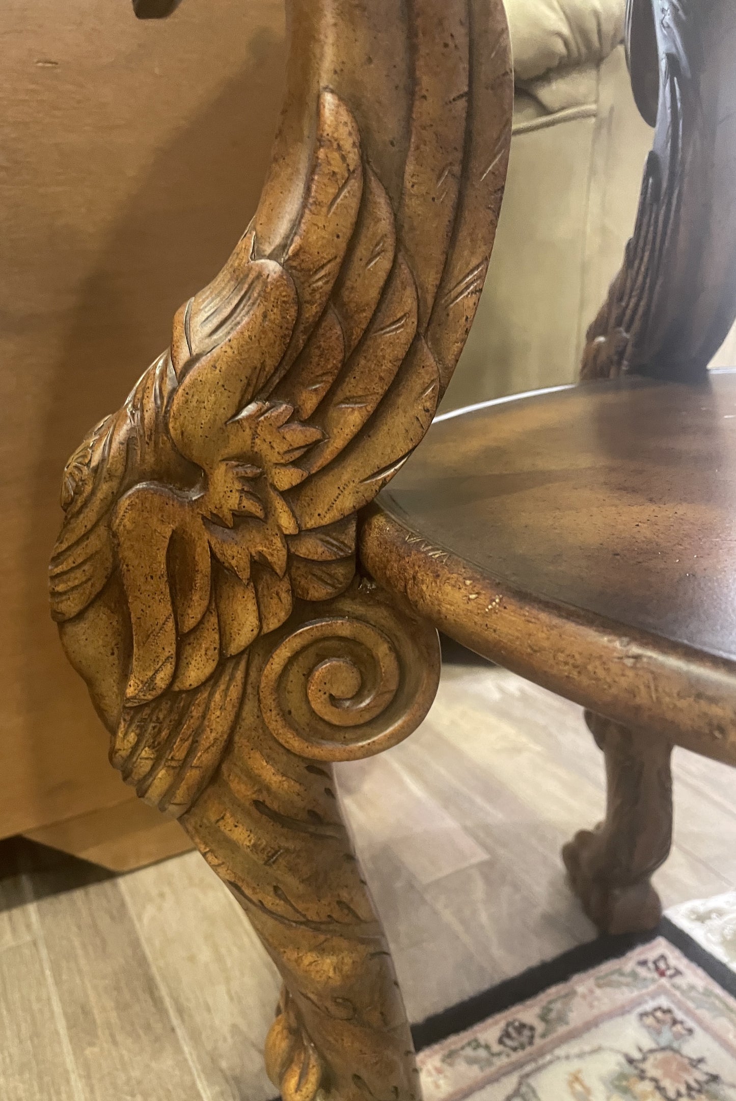 Maitland Smith Figural Head End Table, Two Tier (0JQ001)