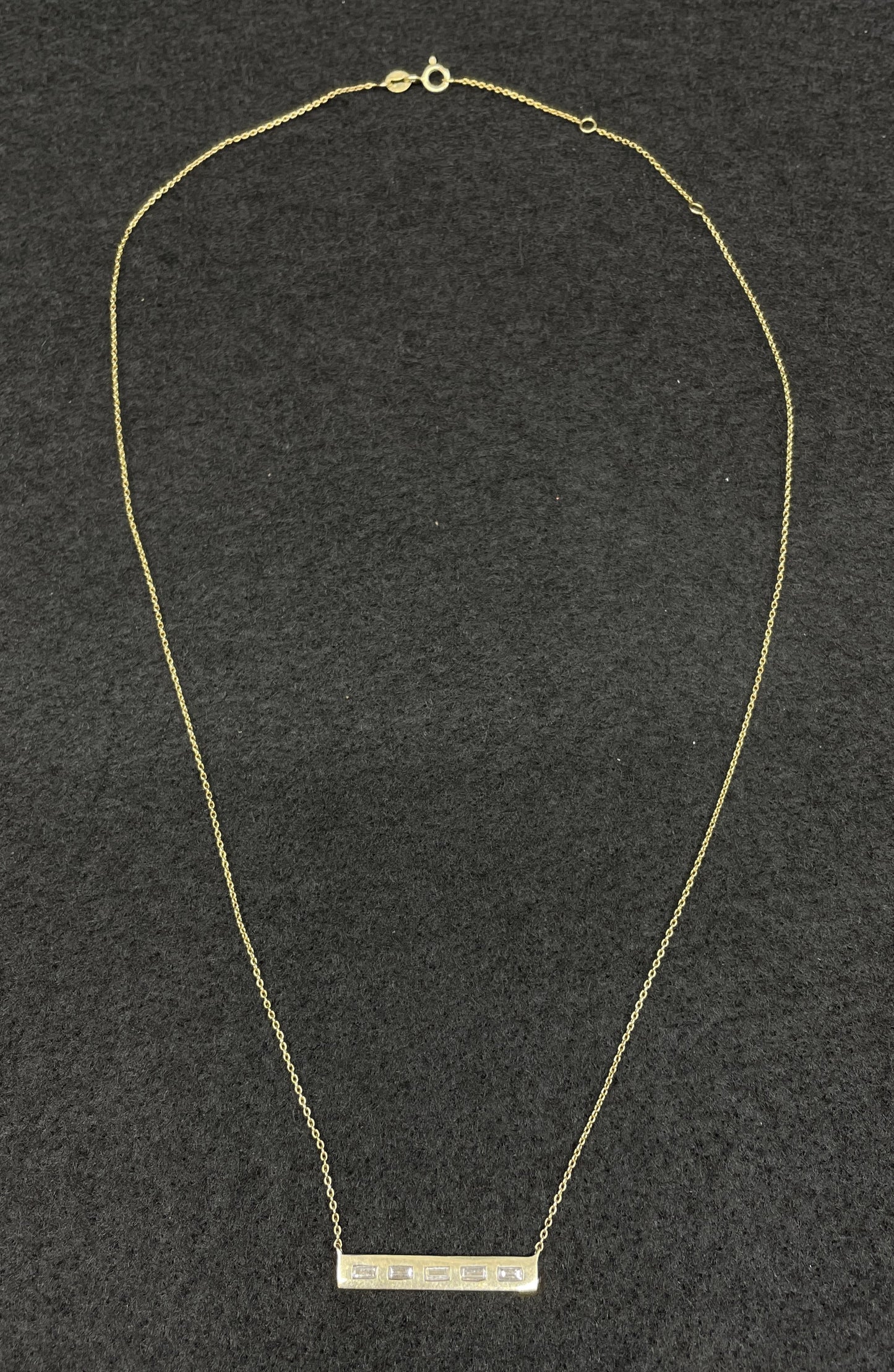 Kallati Baguette Bar Necklace (01401G)