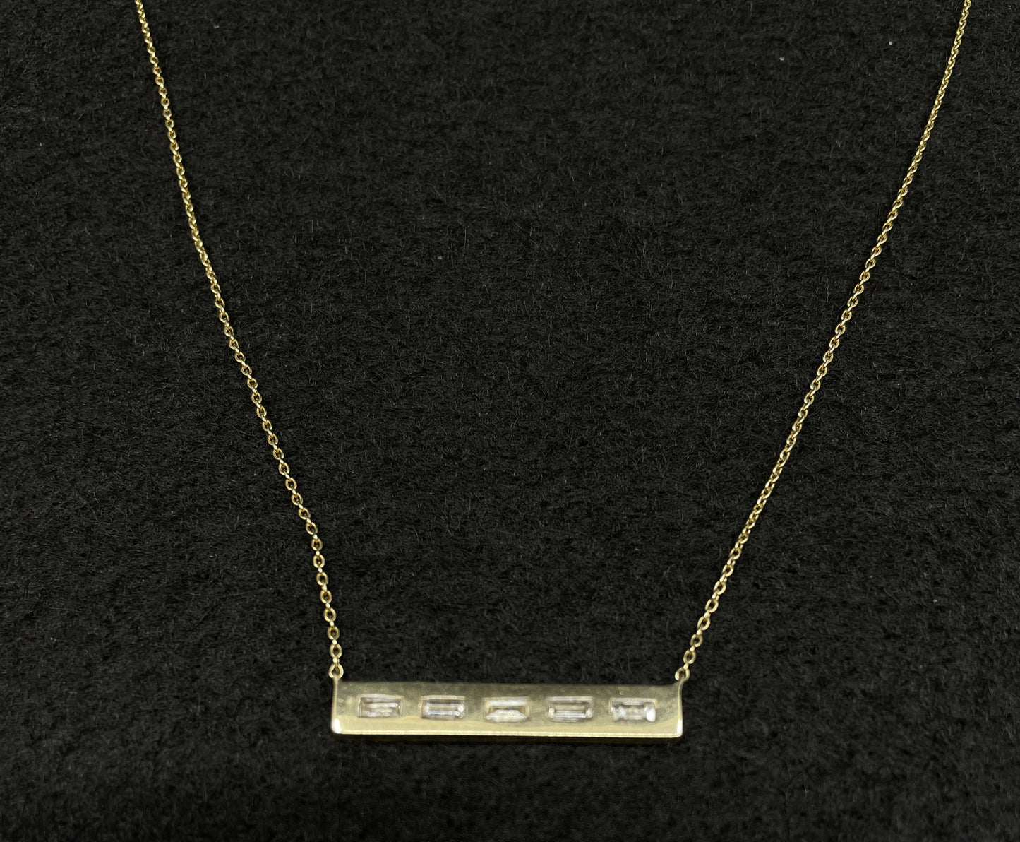 Kallati Baguette Bar Necklace (01401G)