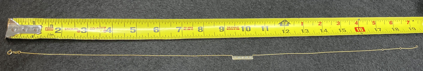 Kallati Baguette Bar Necklace (01401G)