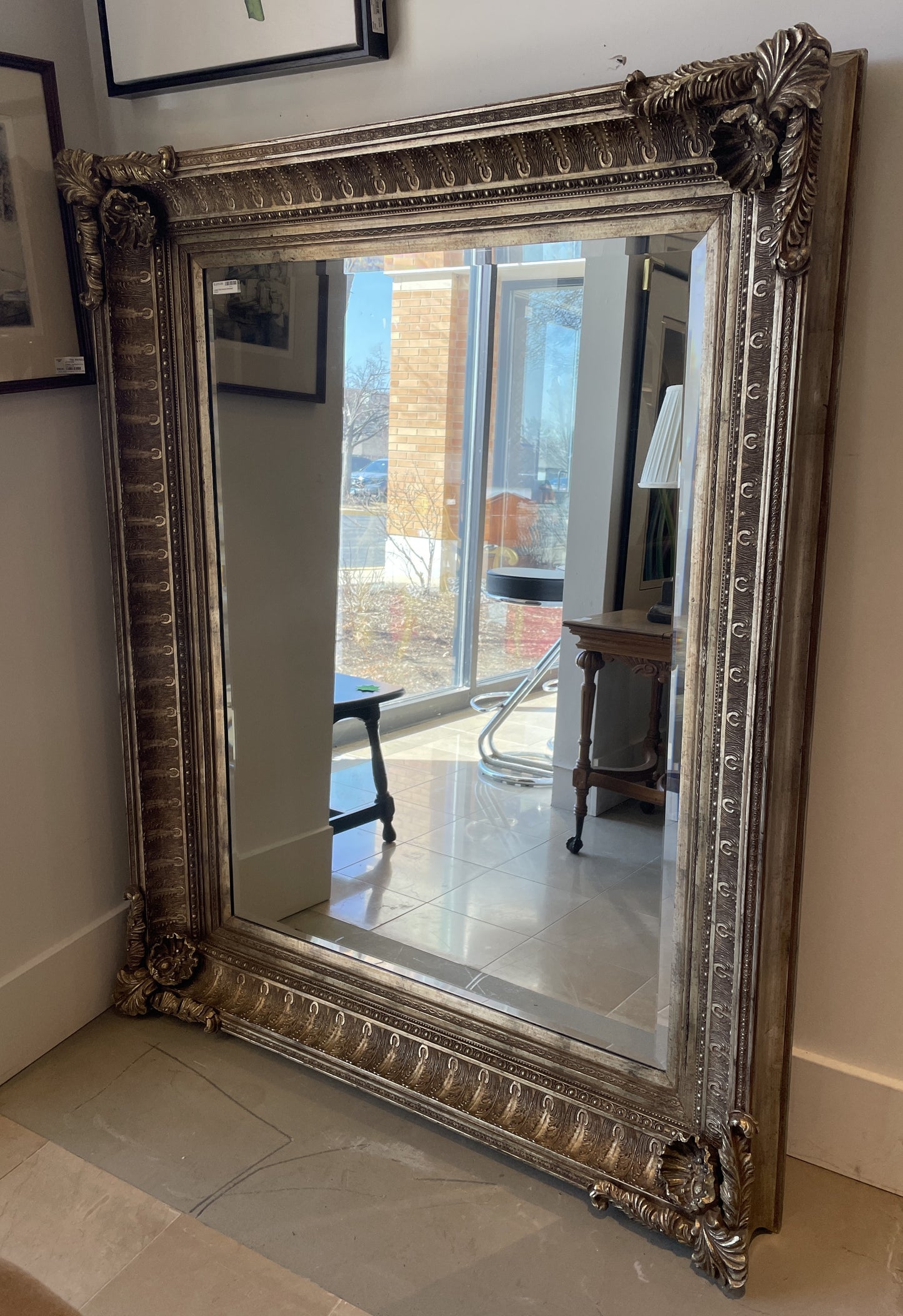 Large Gilt Framed Beveled Mirror (03H01C)