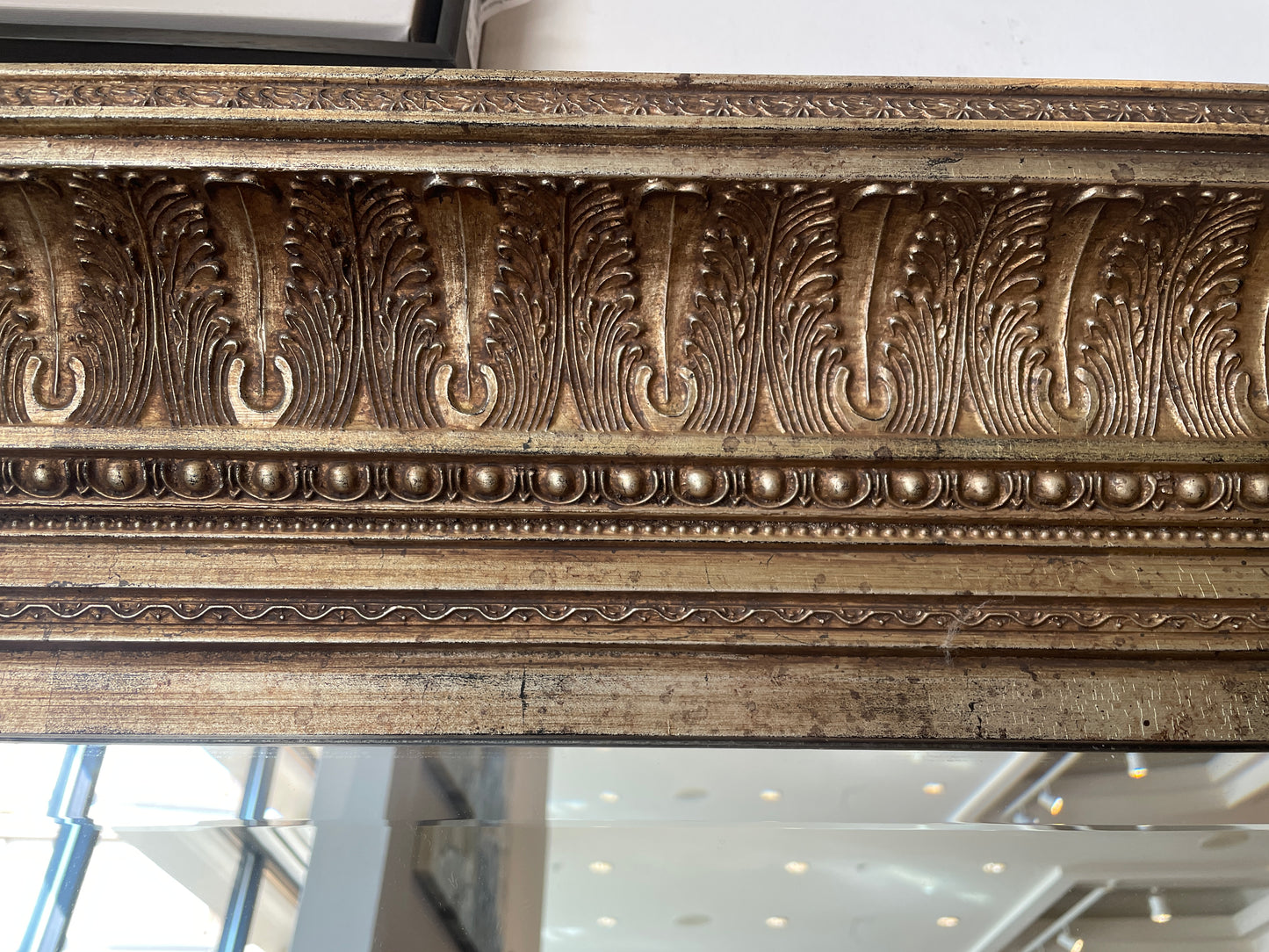 Large Gilt Framed Beveled Mirror (03H01C)
