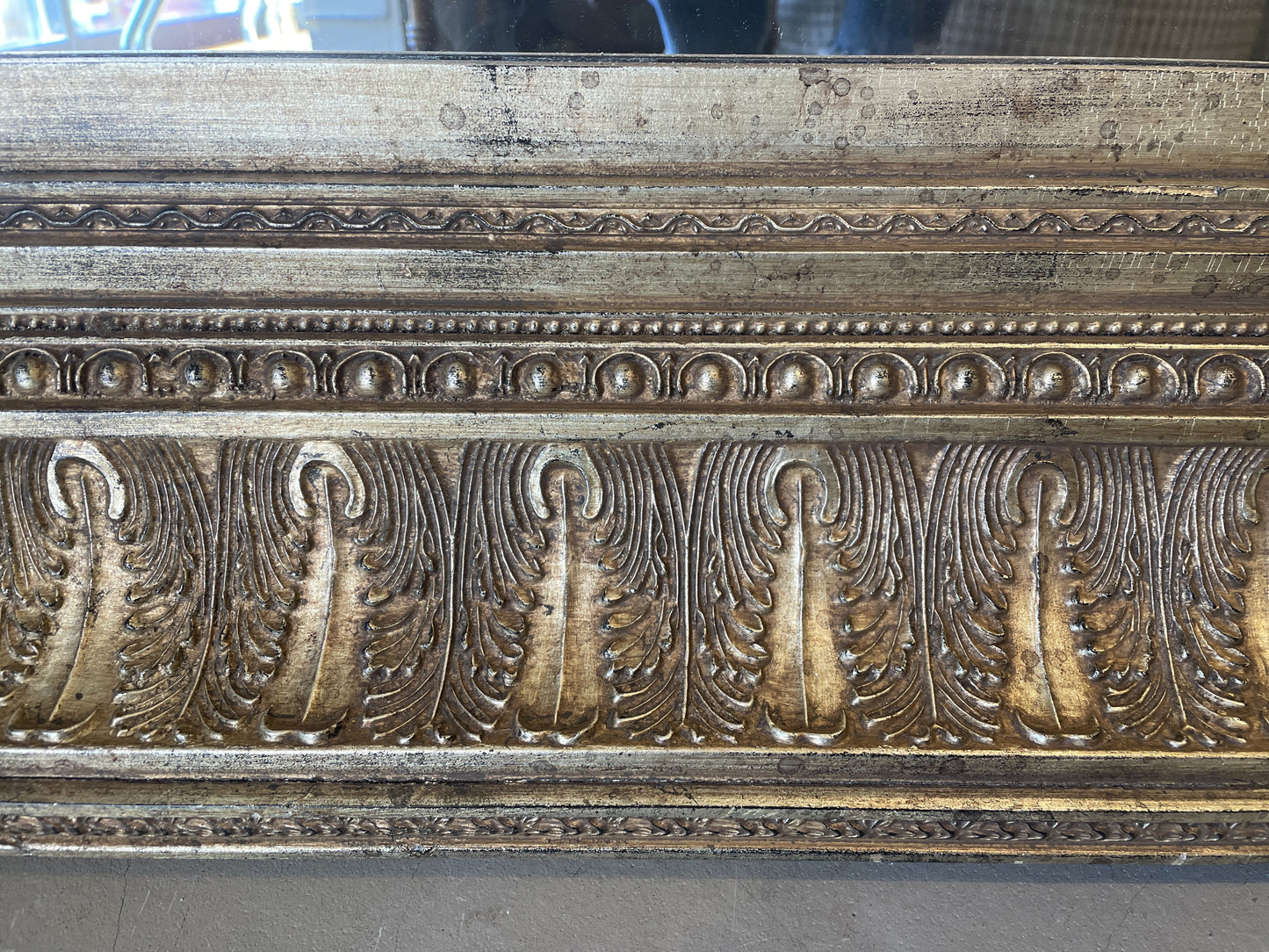 Large Gilt Framed Beveled Mirror (03H01C)