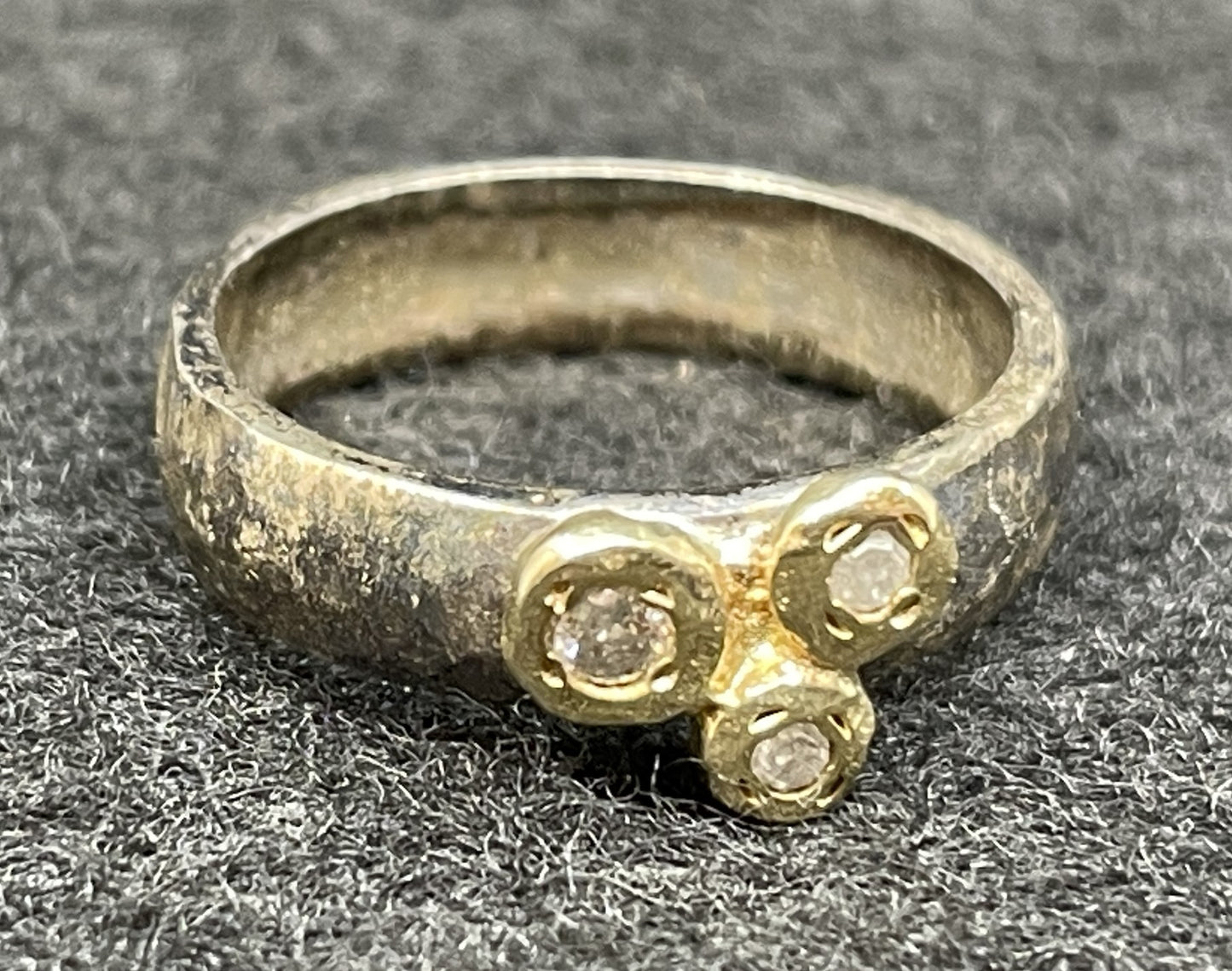Sundance Three Stone Diamond and Sterling Ring (01400Z)