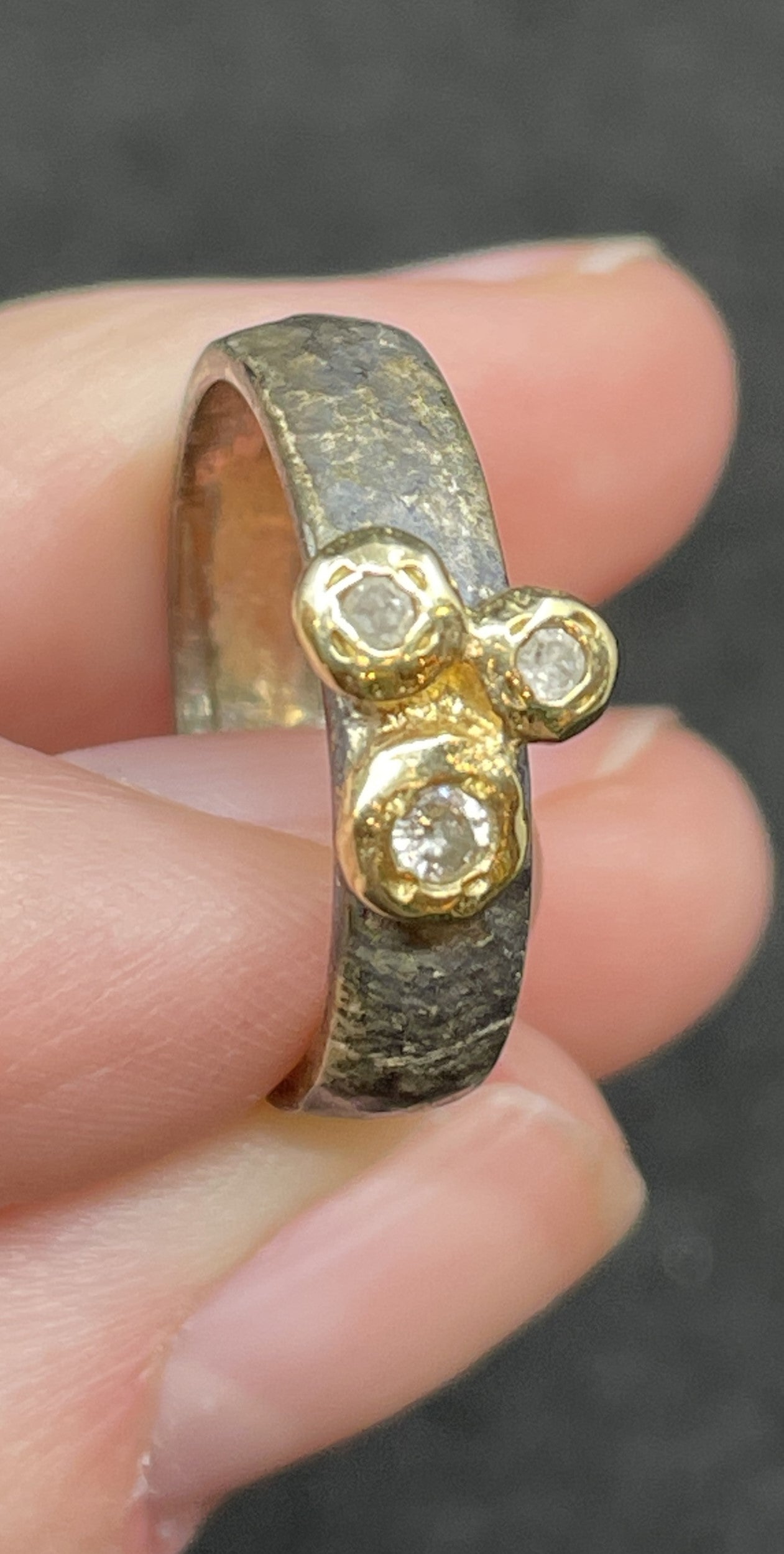 Sundance Three Stone Diamond and Sterling Ring (01400Z)