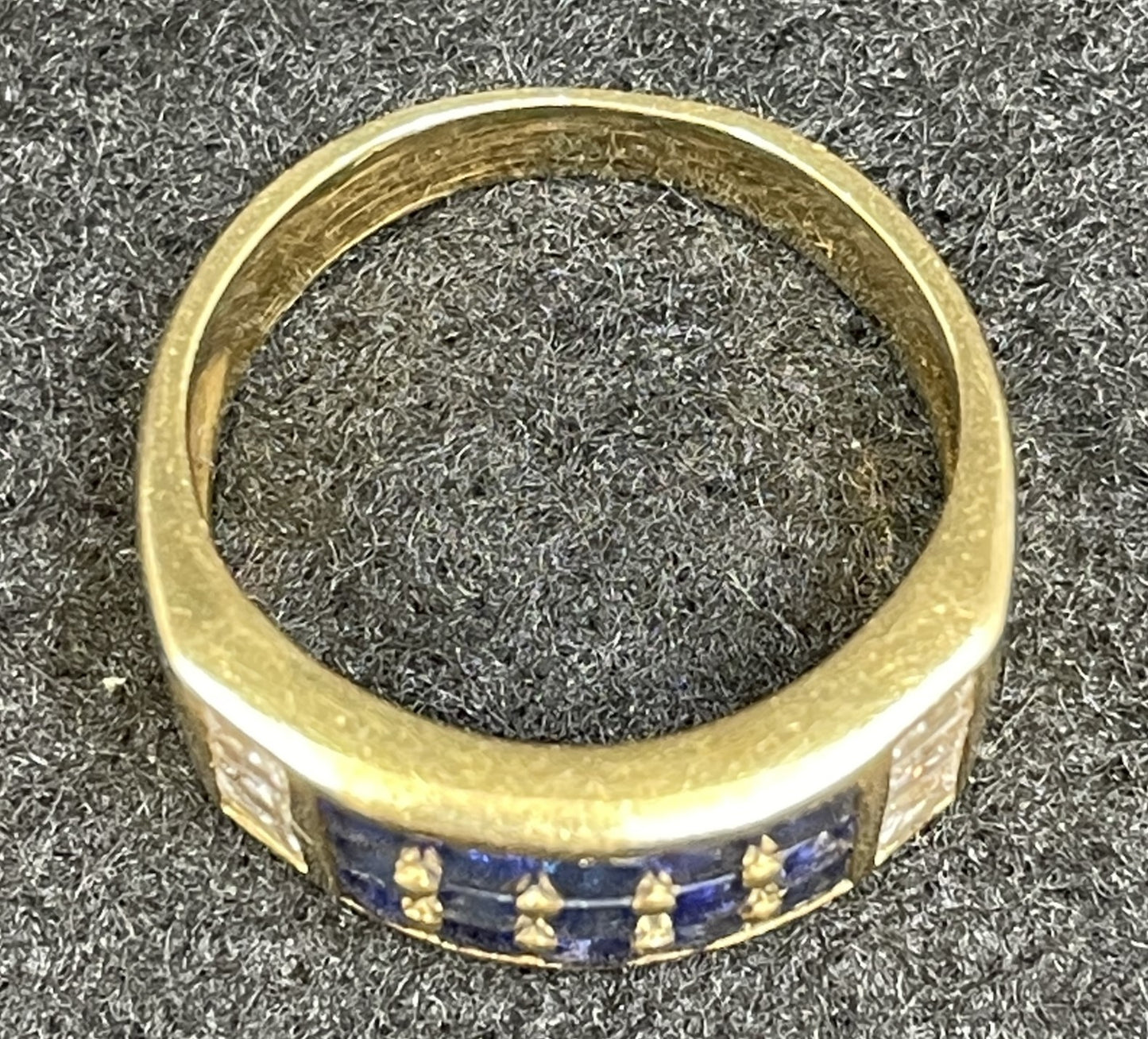Sapphire and Diamond in 14K Ring (01401J)