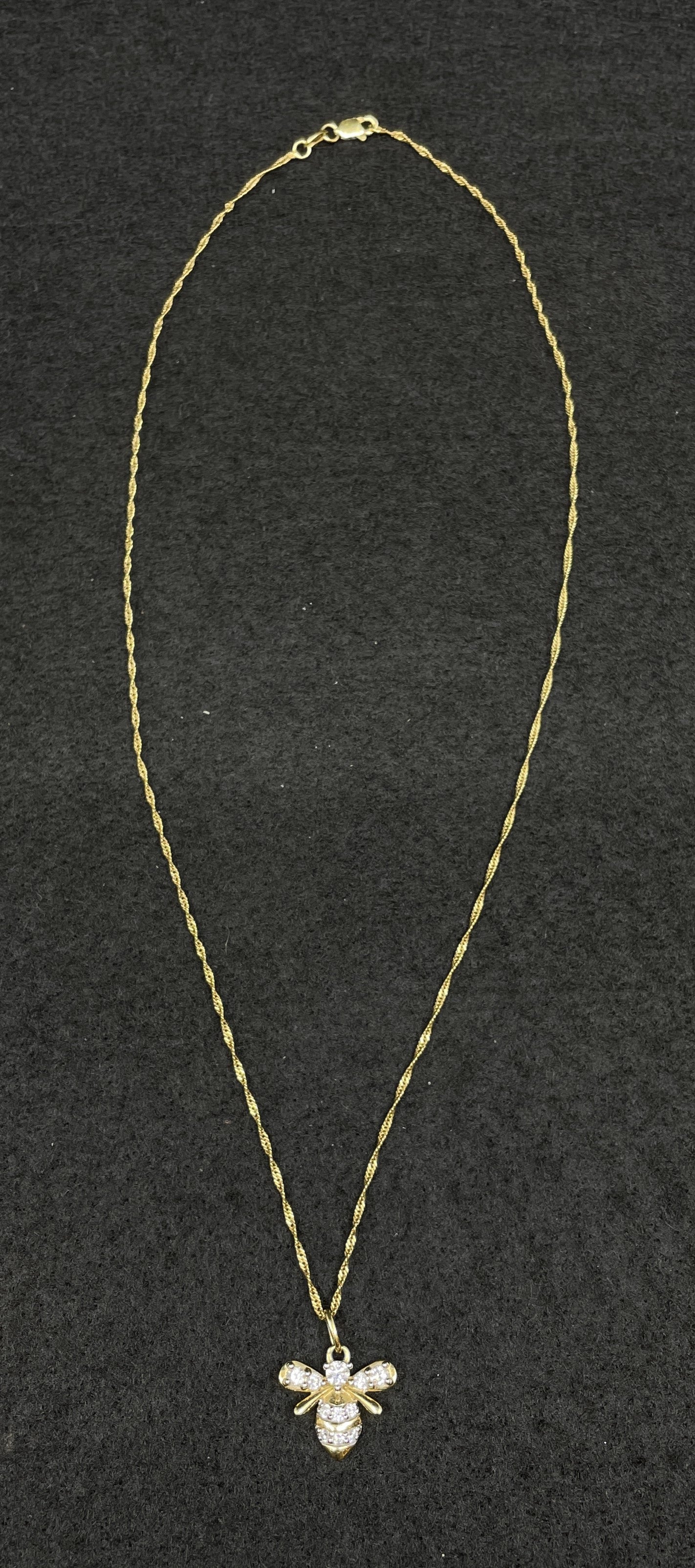 Sterling Bee Necklace (01401D)
