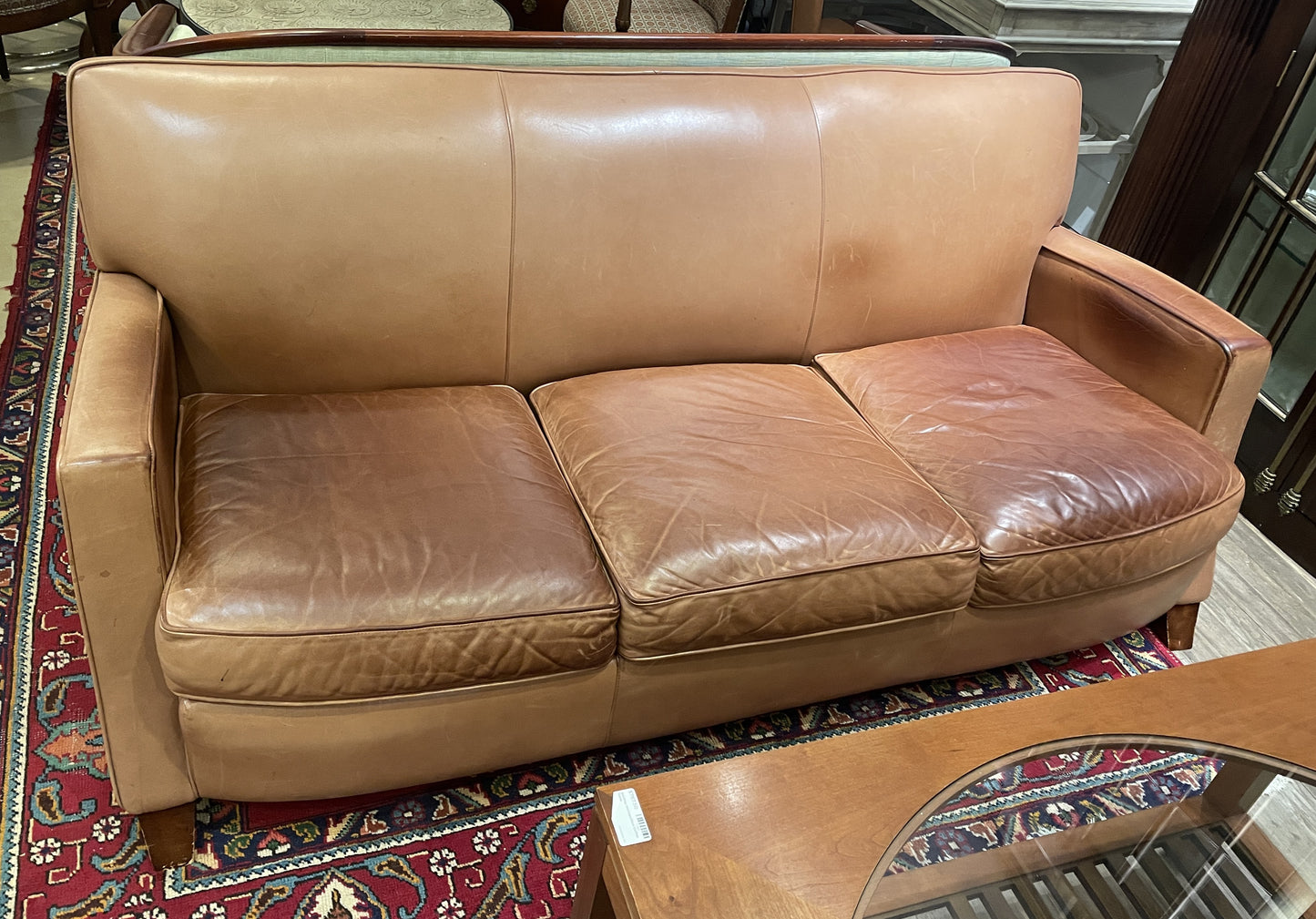 American Leather Studio Tight-back Sofa, AS IS (0JS002)