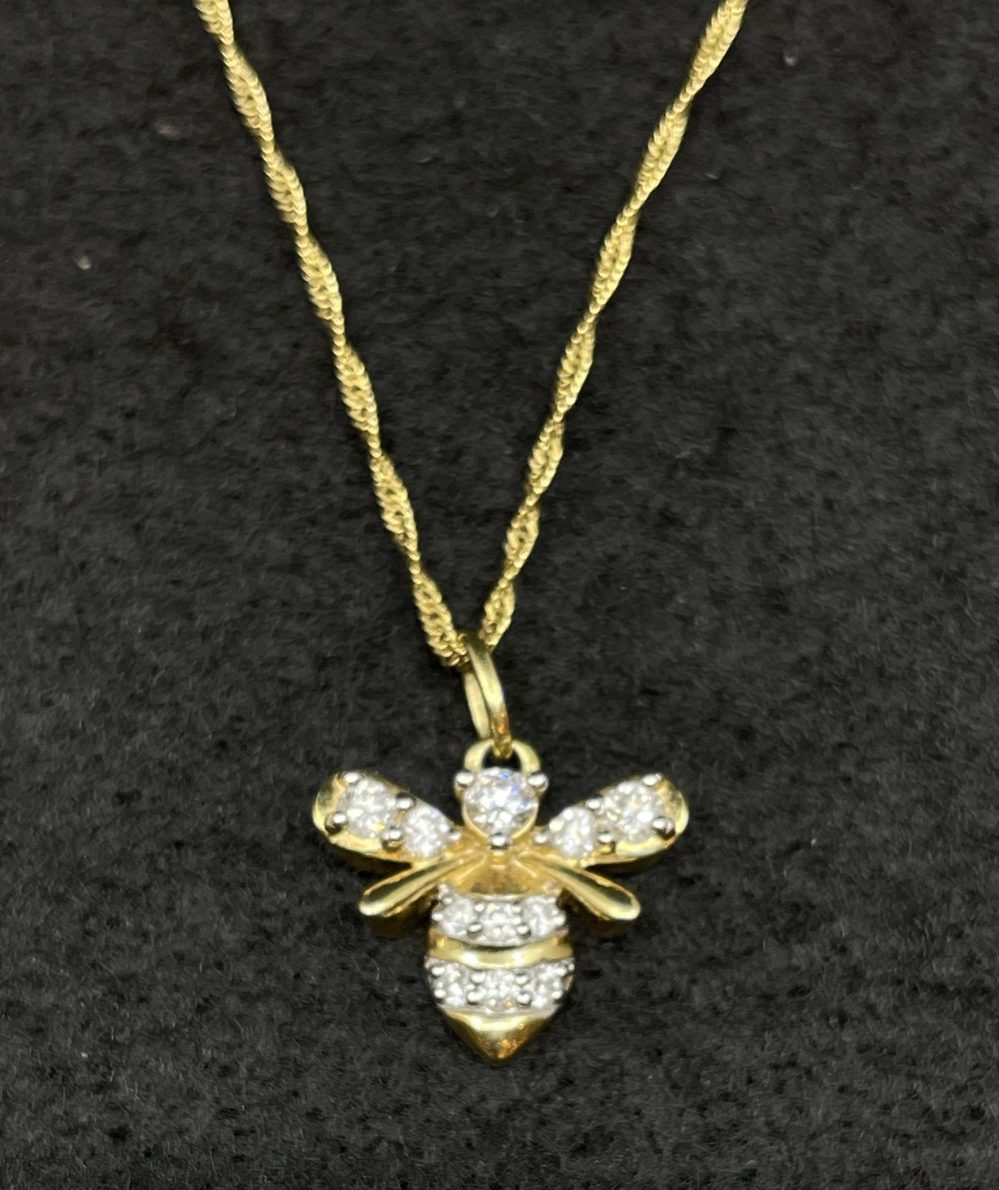 Sterling Bee Necklace (01401D)