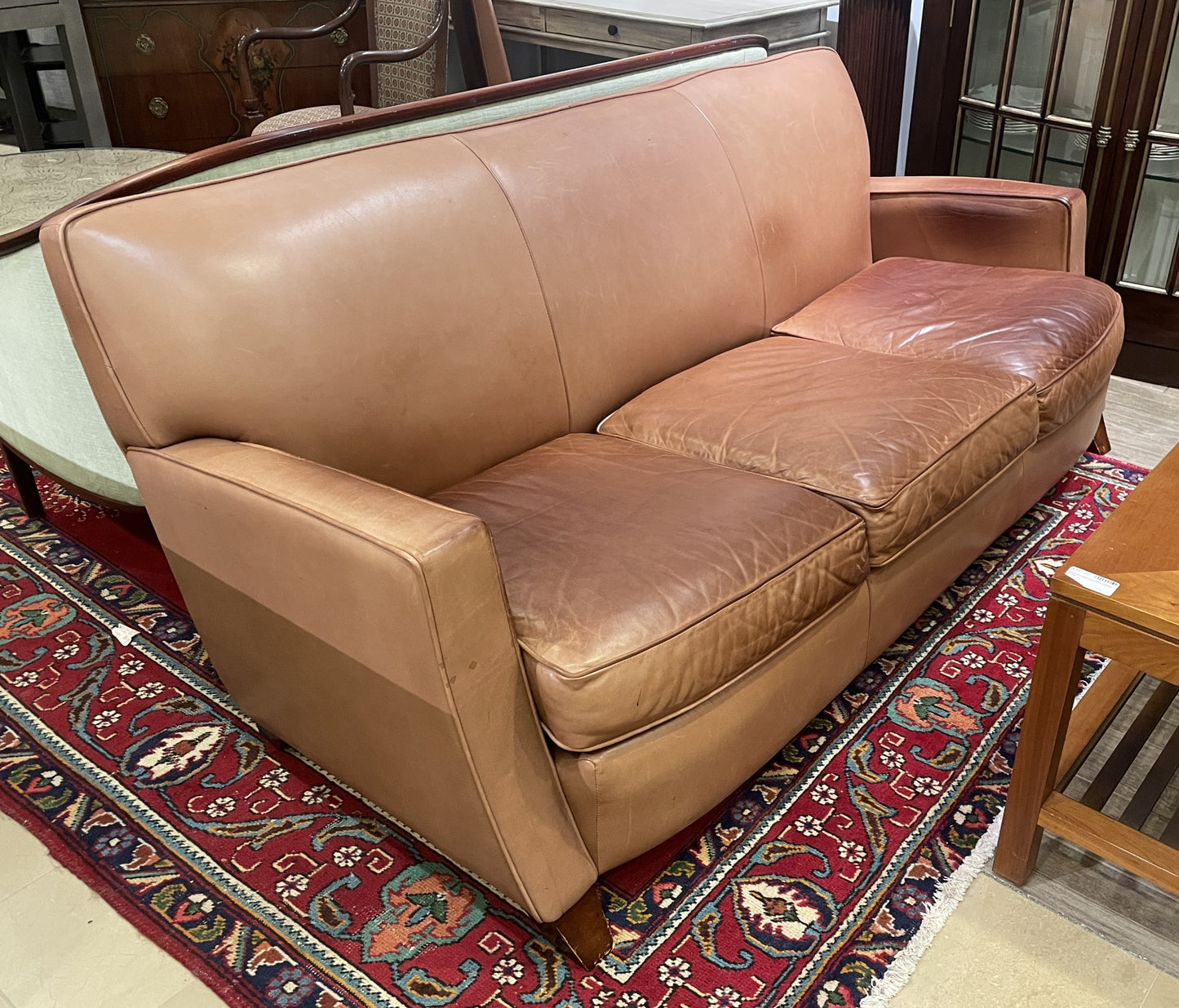 American Leather Studio Tight-back Sofa, AS IS (0JS002)