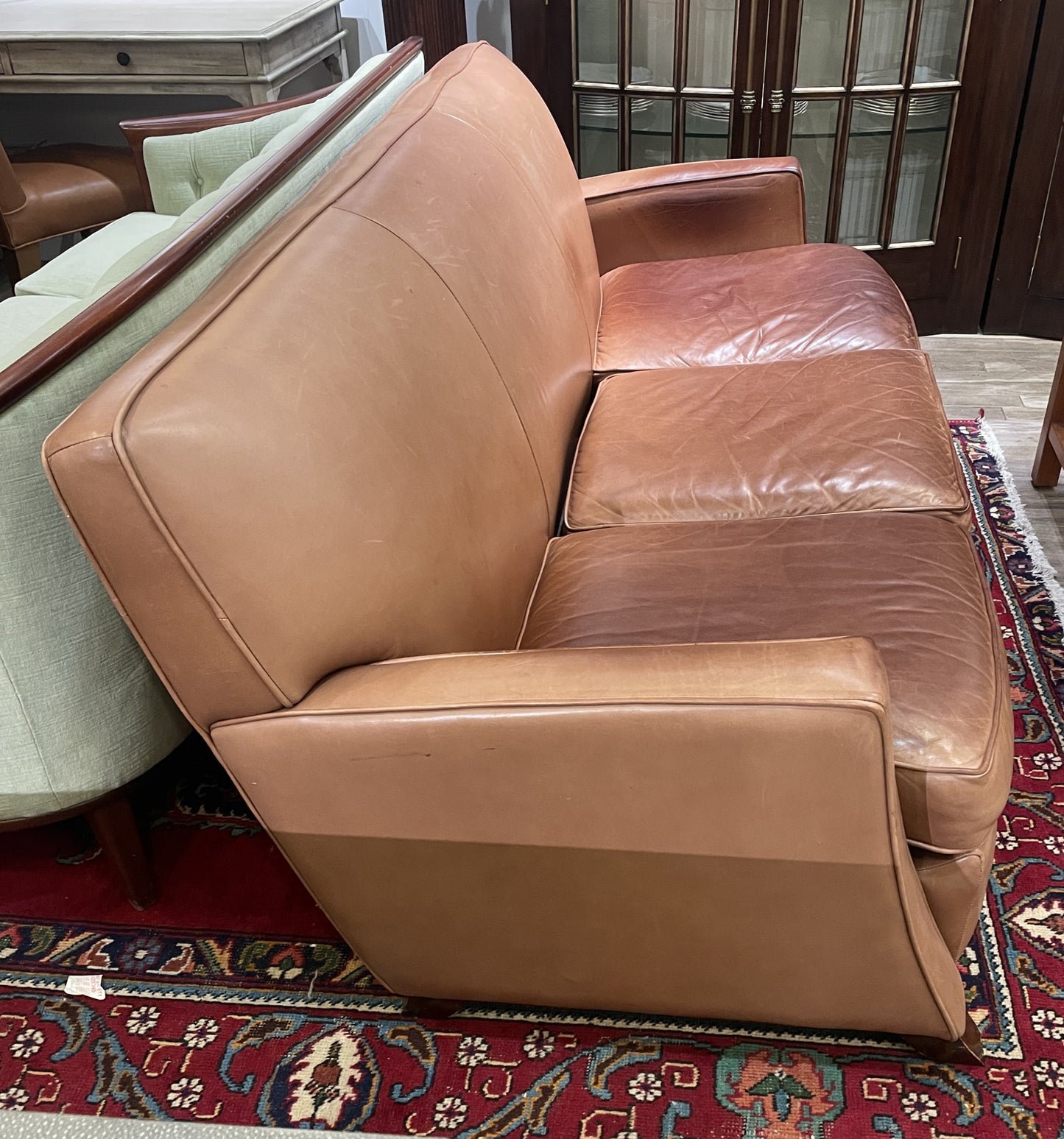 American Leather Studio Tight-back Sofa, AS IS (0JS002)