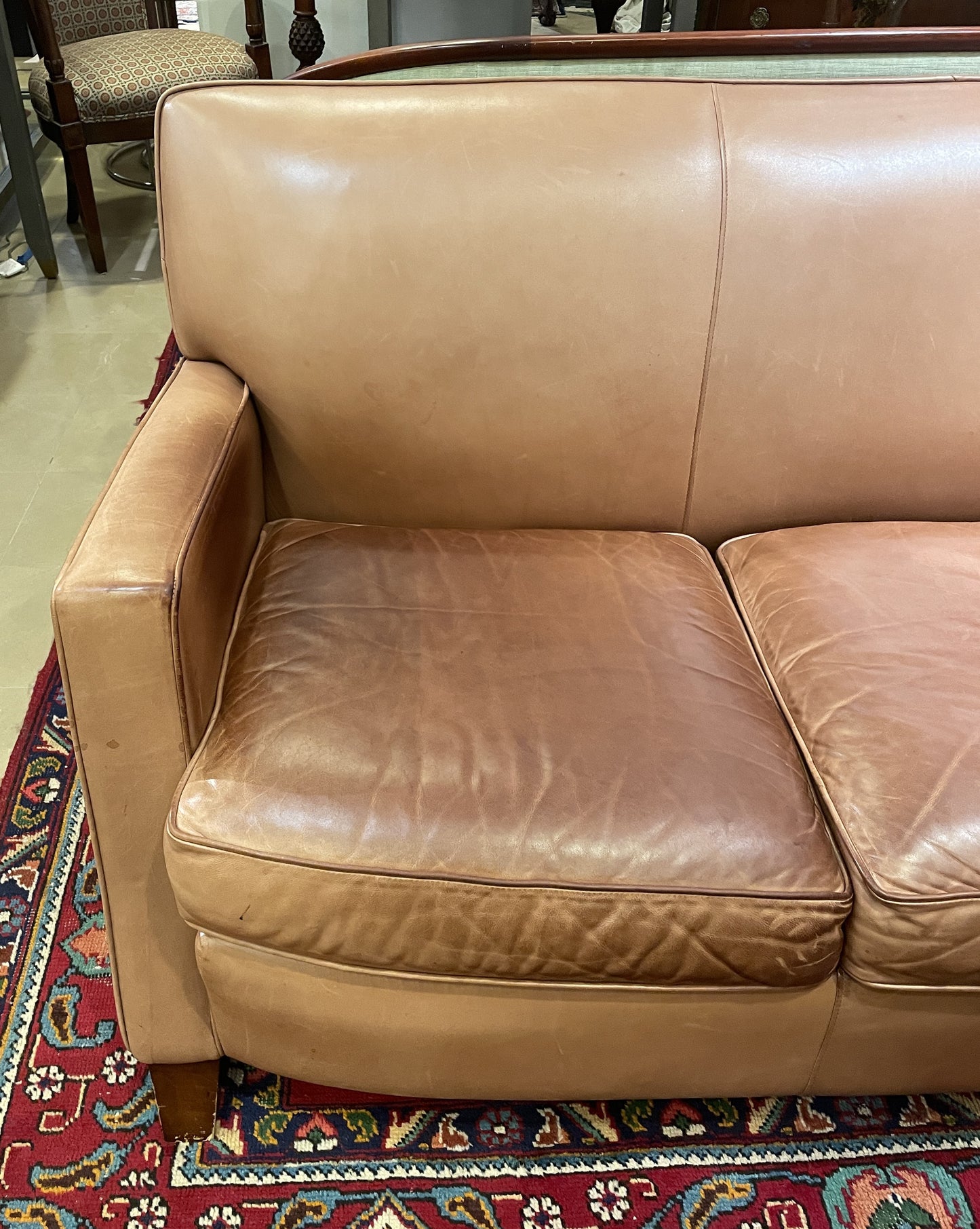 American Leather Studio Tight-back Sofa, AS IS (0JS002)