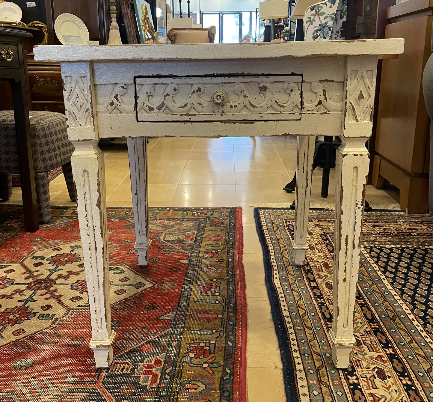 Gustavian Style End Table with Drawer (Two available) (01D012)