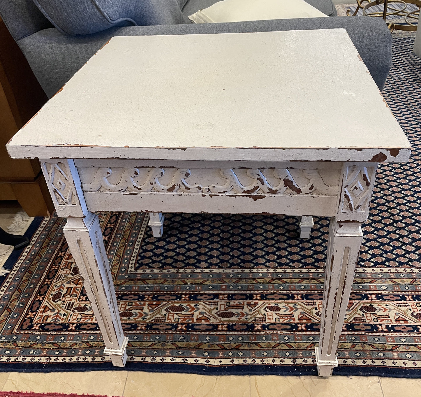 Gustavian Style End Table with Drawer (Two available) (01D012)