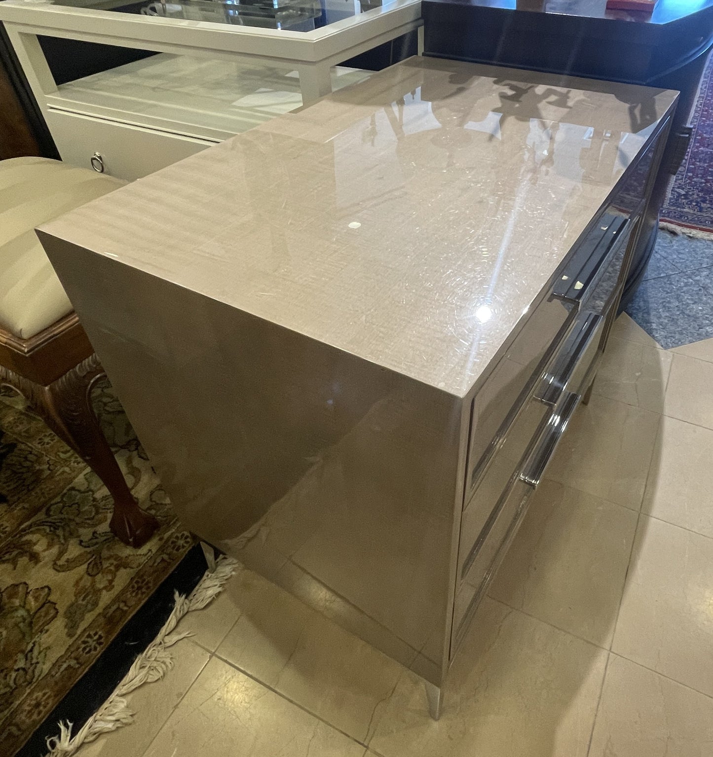 Restoration Hardware Benoit Closed Nightstand with 3 drawers (01D014)