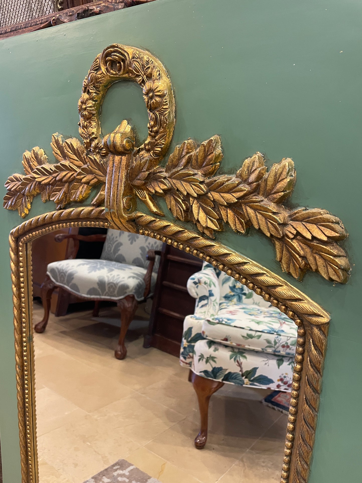 French Style Green Mirror (01D015)