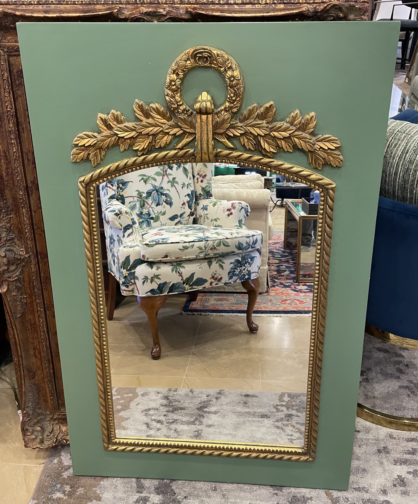 French Style Green Mirror (01D015)