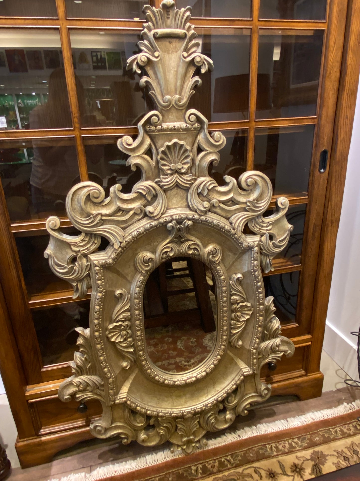 Faux Molded Silver Mirror AS IS