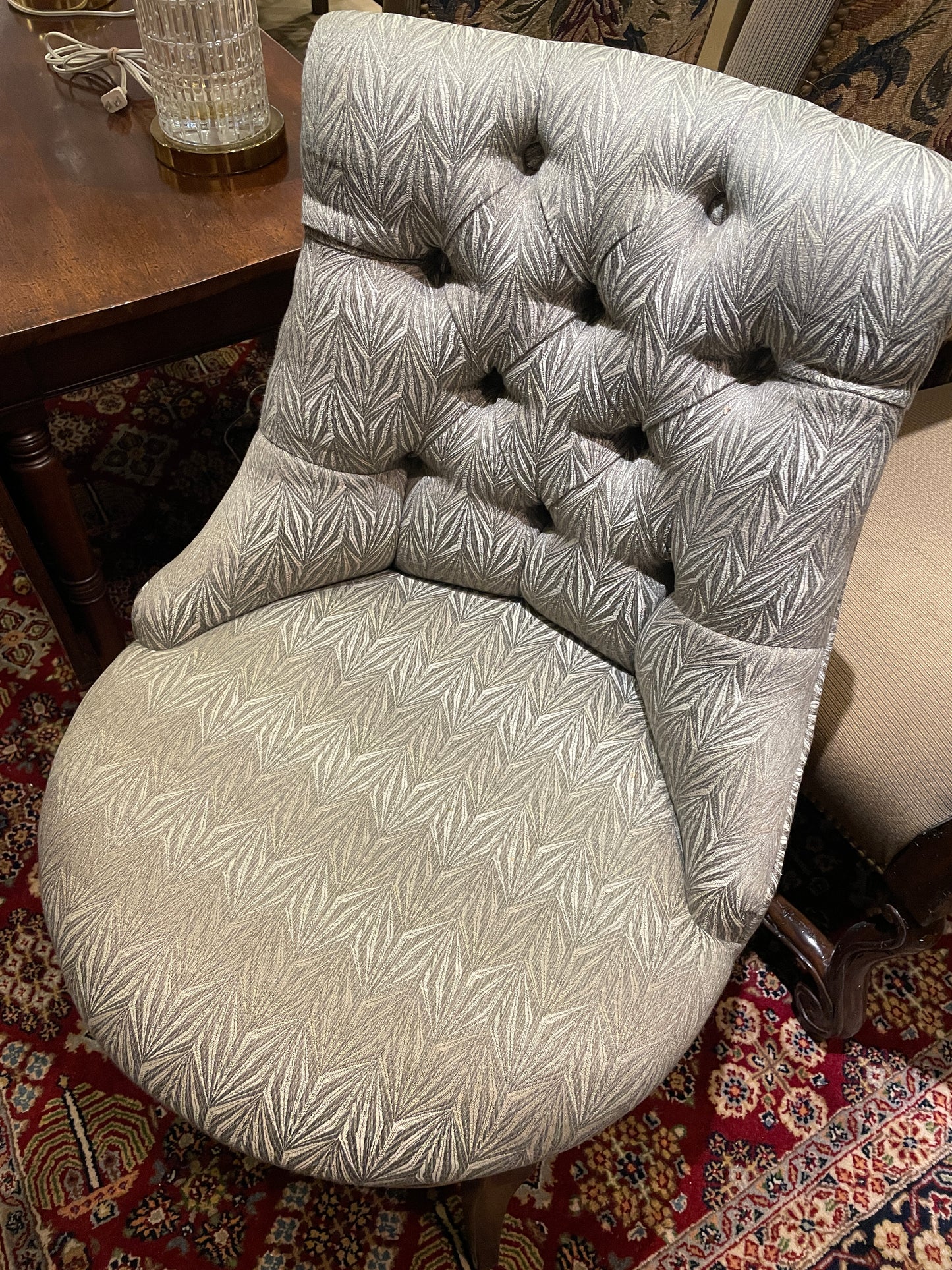 Century Upholstered Swivel Barstool (Four available) (0JQ006)